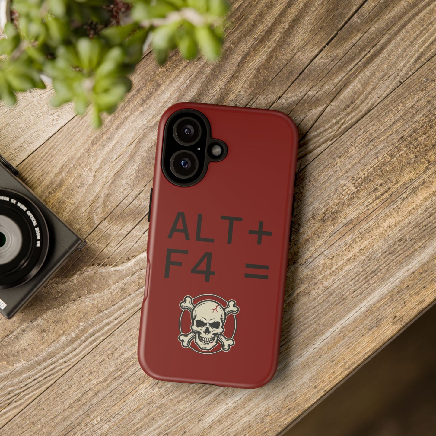 Tech Humor "ALT + F4 = death" Red matte Phone Case