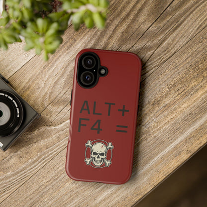 Tech Humor "ALT + F4 = death" Red matte Phone Case
