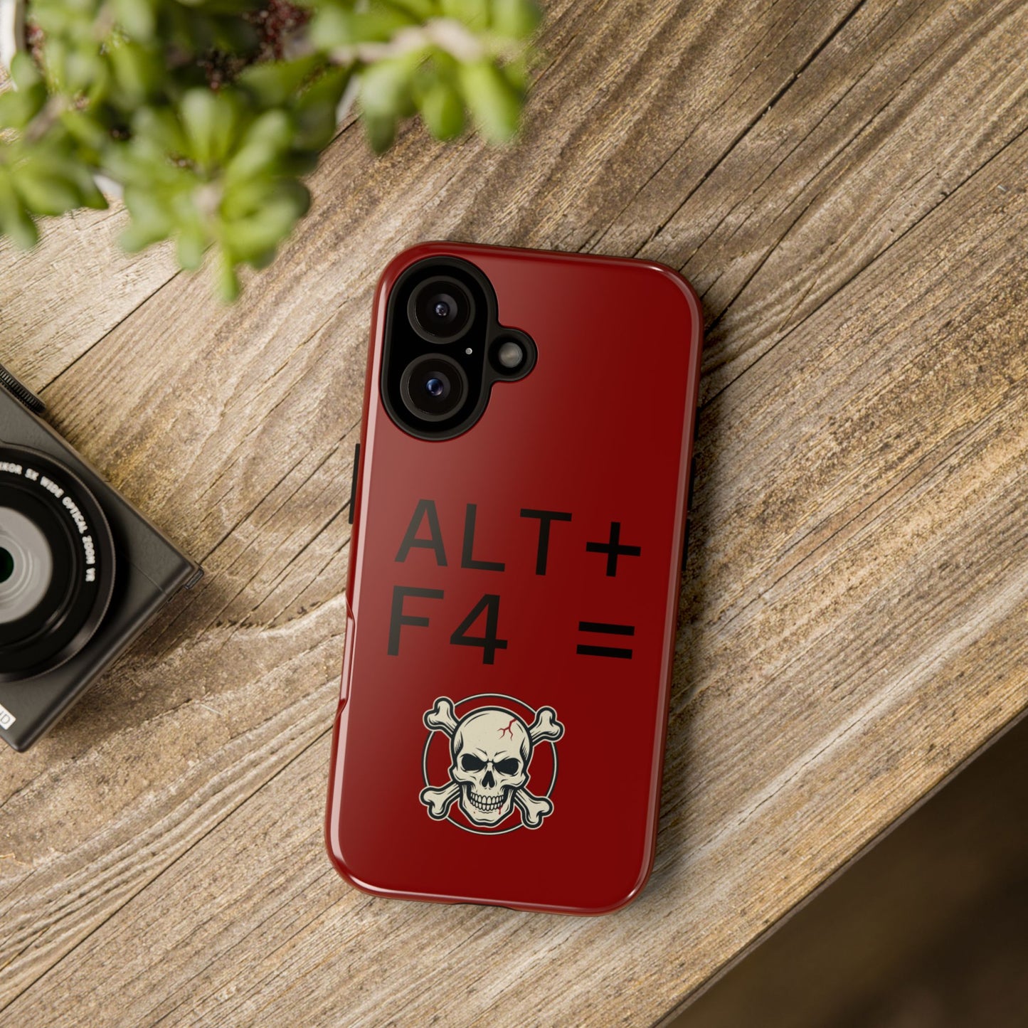 Tech Humor "ALT + F4 = death" Red matte Phone Case