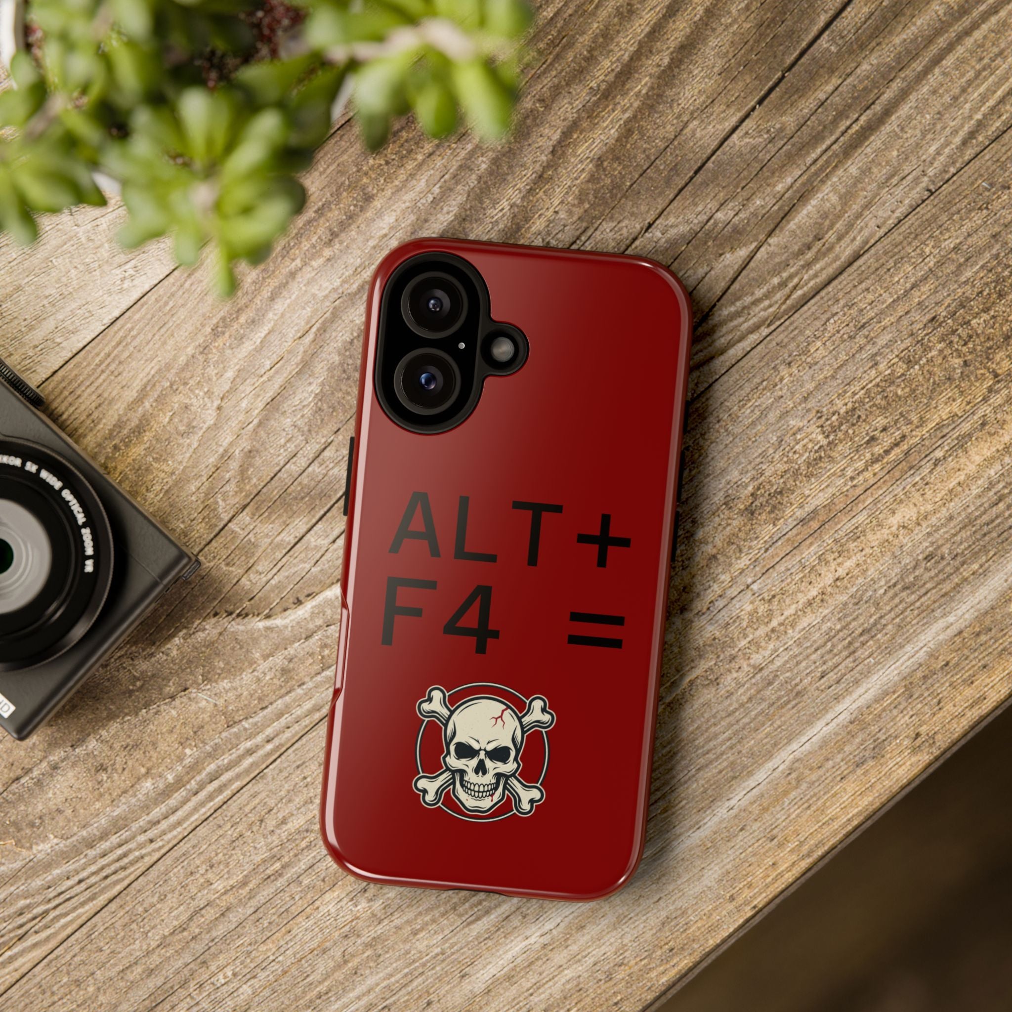 Tech Humor "ALT + F4 = death" Red matte Phone Case