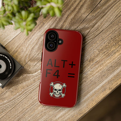 Tech Humor "ALT + F4 = death" Red matte Phone Case
