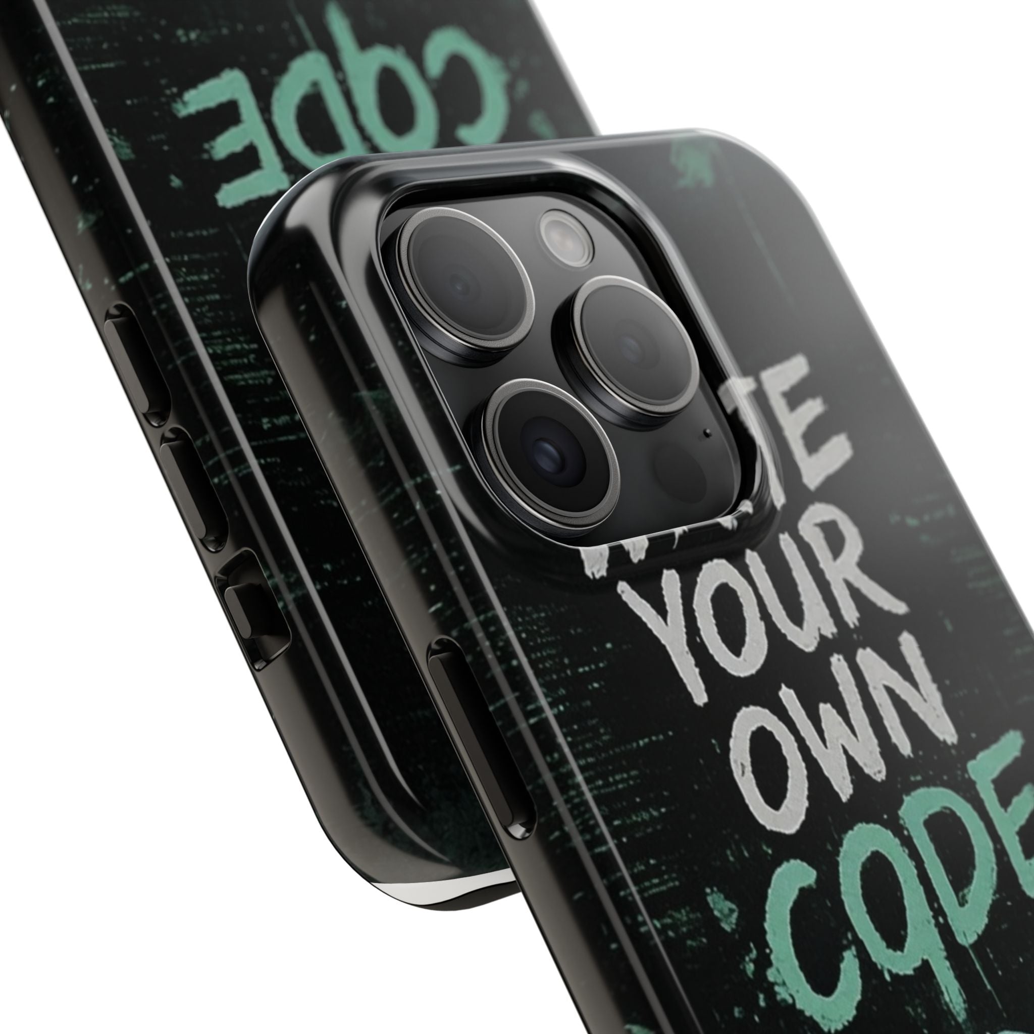"Write Your Own Code" Motivational Programmer Coding Graphic Design Tough Phone Case