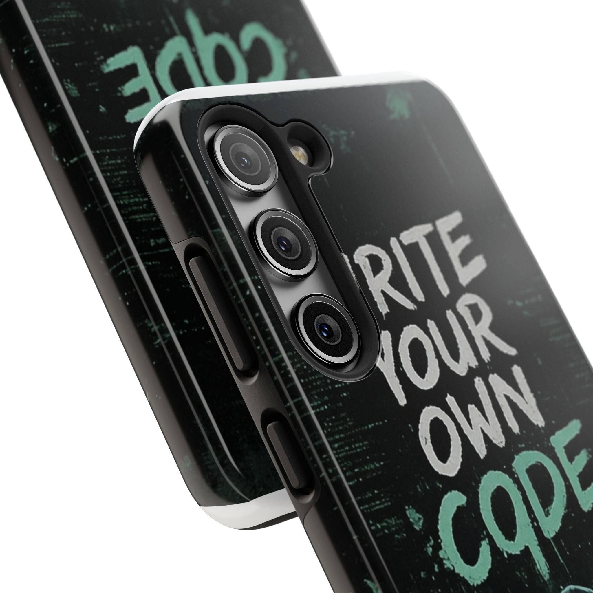 "Write Your Own Code" Motivational Programmer Coding Graphic Design Tough Phone Case