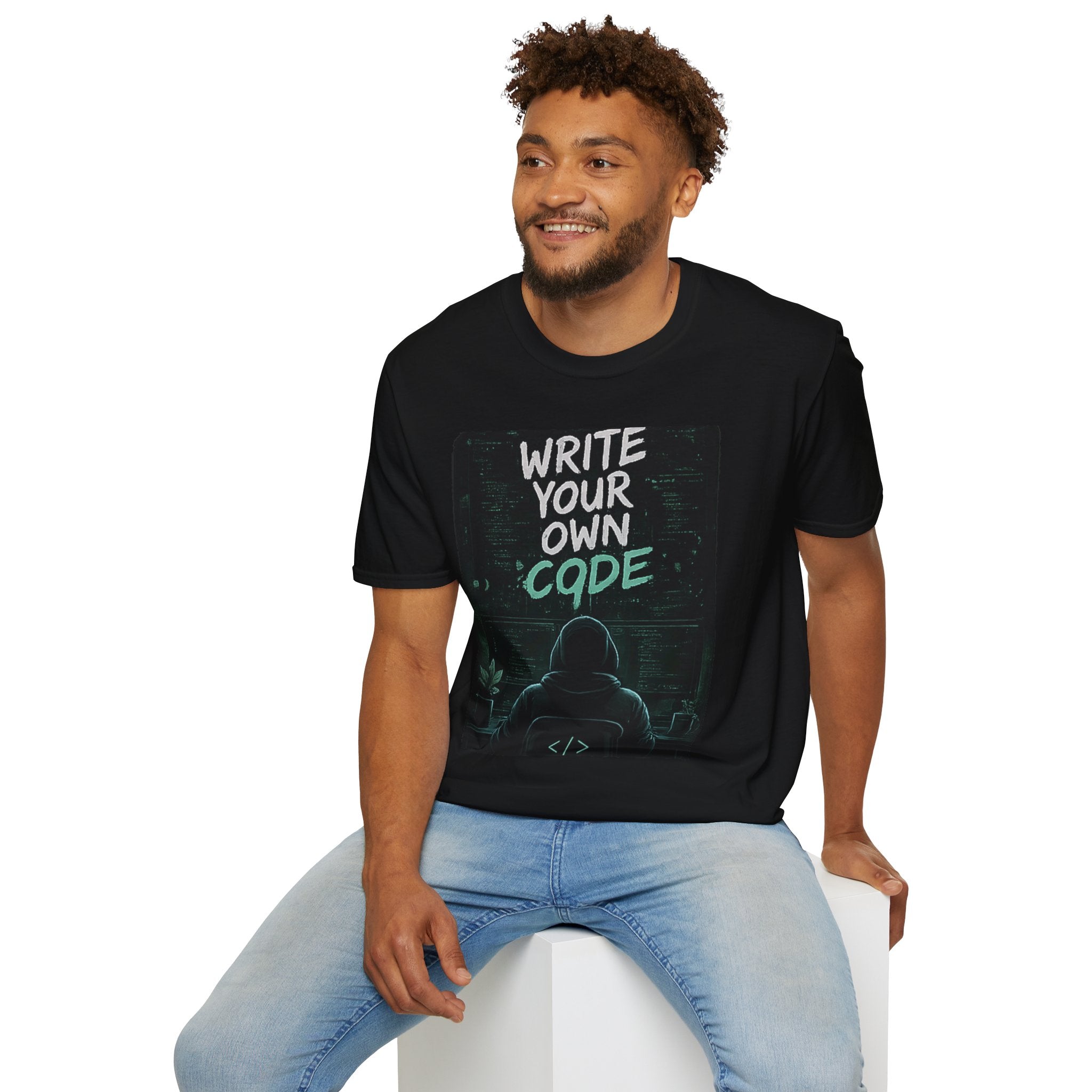 "Write Your Own Code" Motivational Programmer Coding Graphic Design T-Shirt