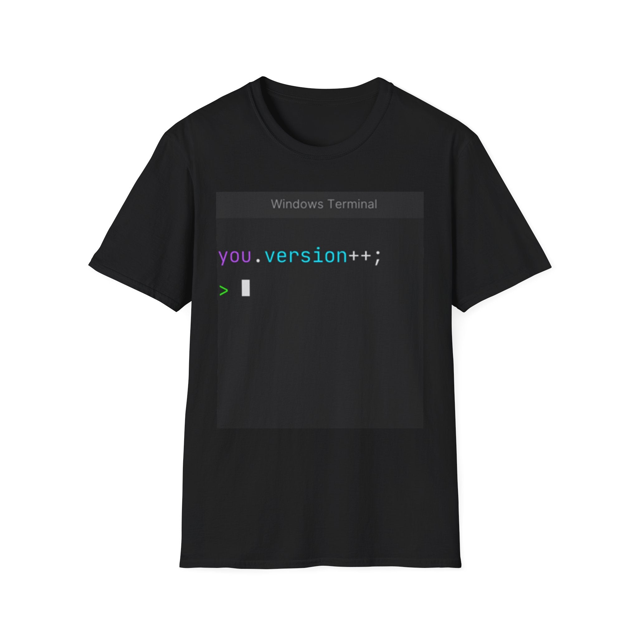 "you.version++" Coding Terminal Motivational Graphic T-Shirt