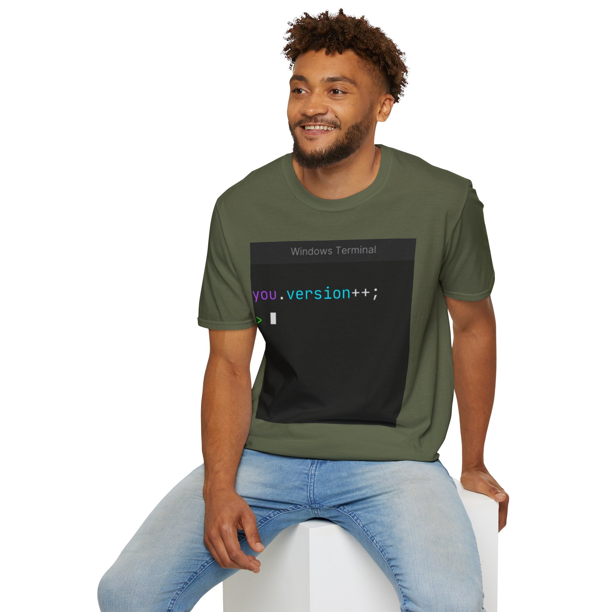 "you.version++" Coding Terminal Motivational Graphic T-Shirt
