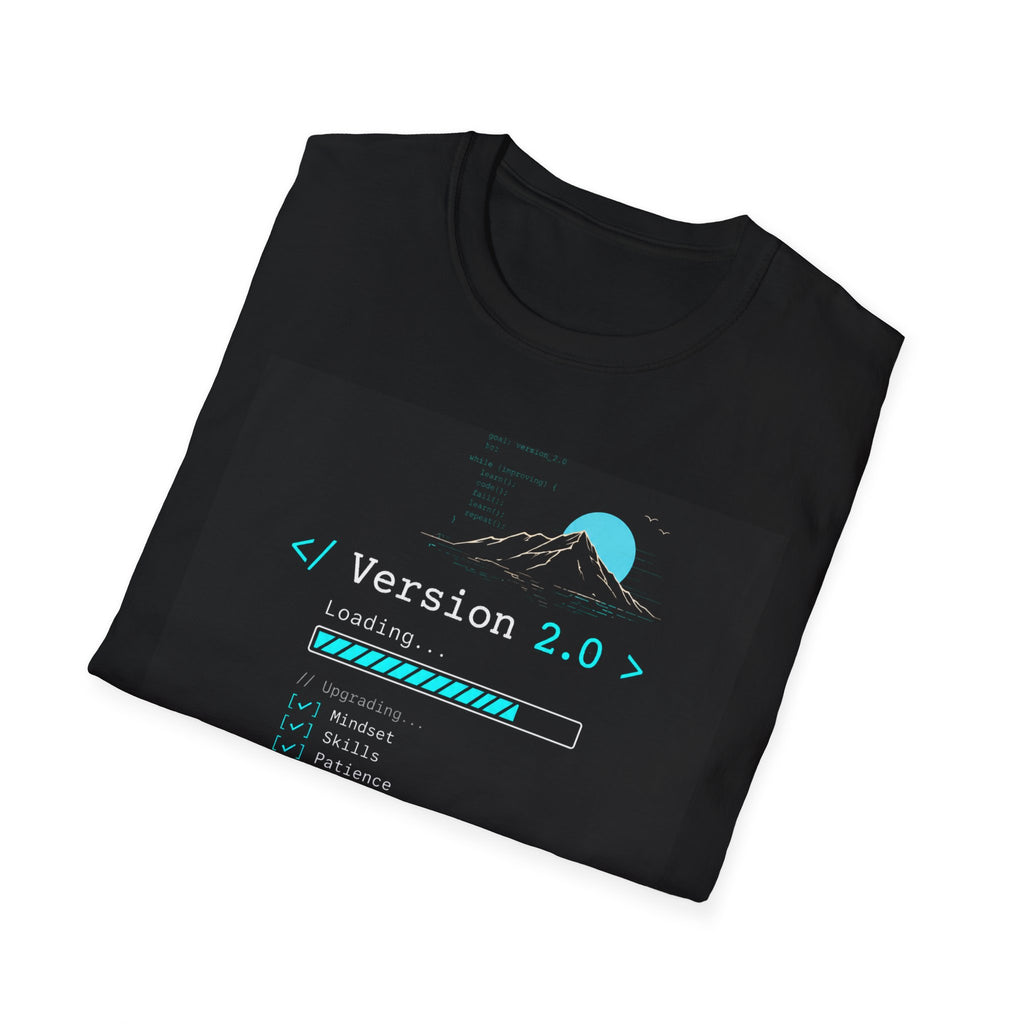 "Version 2.0" Motivational Programmer Coding Graphic Design T-Shirt