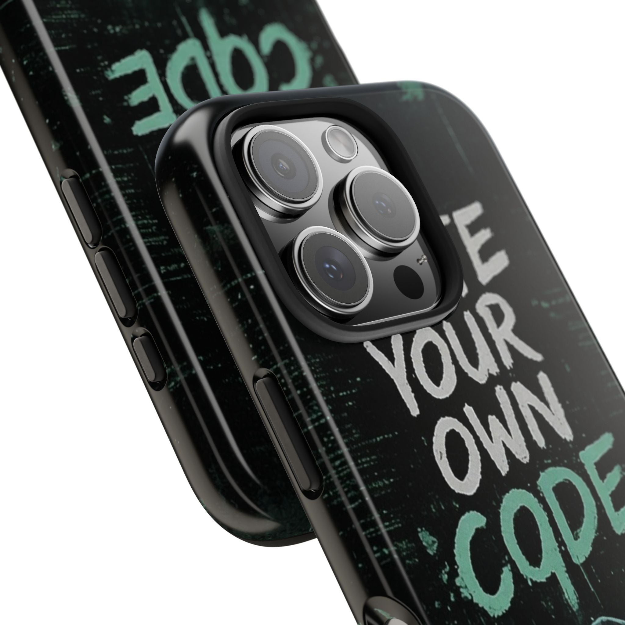 "Write Your Own Code" Motivational Programmer Coding Graphic Design Tough Phone Case