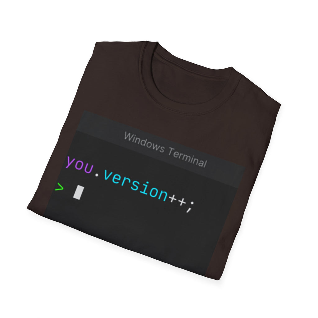 "you.version++" Coding Terminal Motivational Graphic T-Shirt