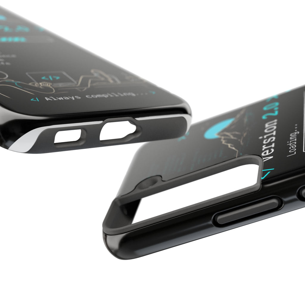 "< Version 2.0 >" Motivational Programmer Coding Graphic Design Tough Phone Case