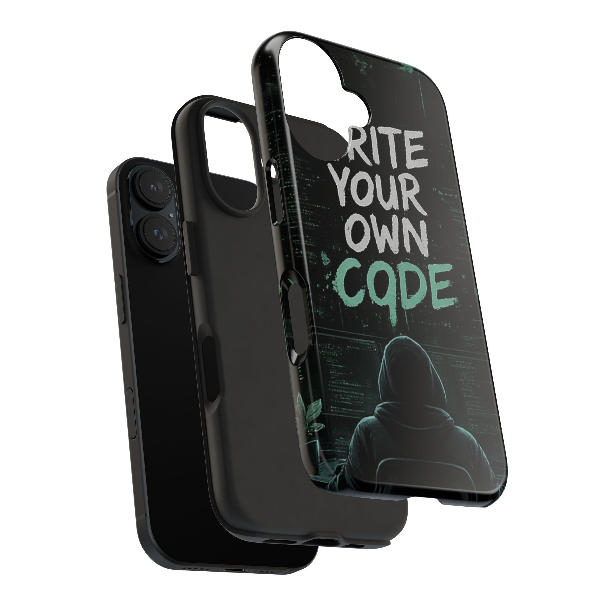 "Write Your Own Code" Motivational Programmer Coding Graphic Design Tough Phone Case