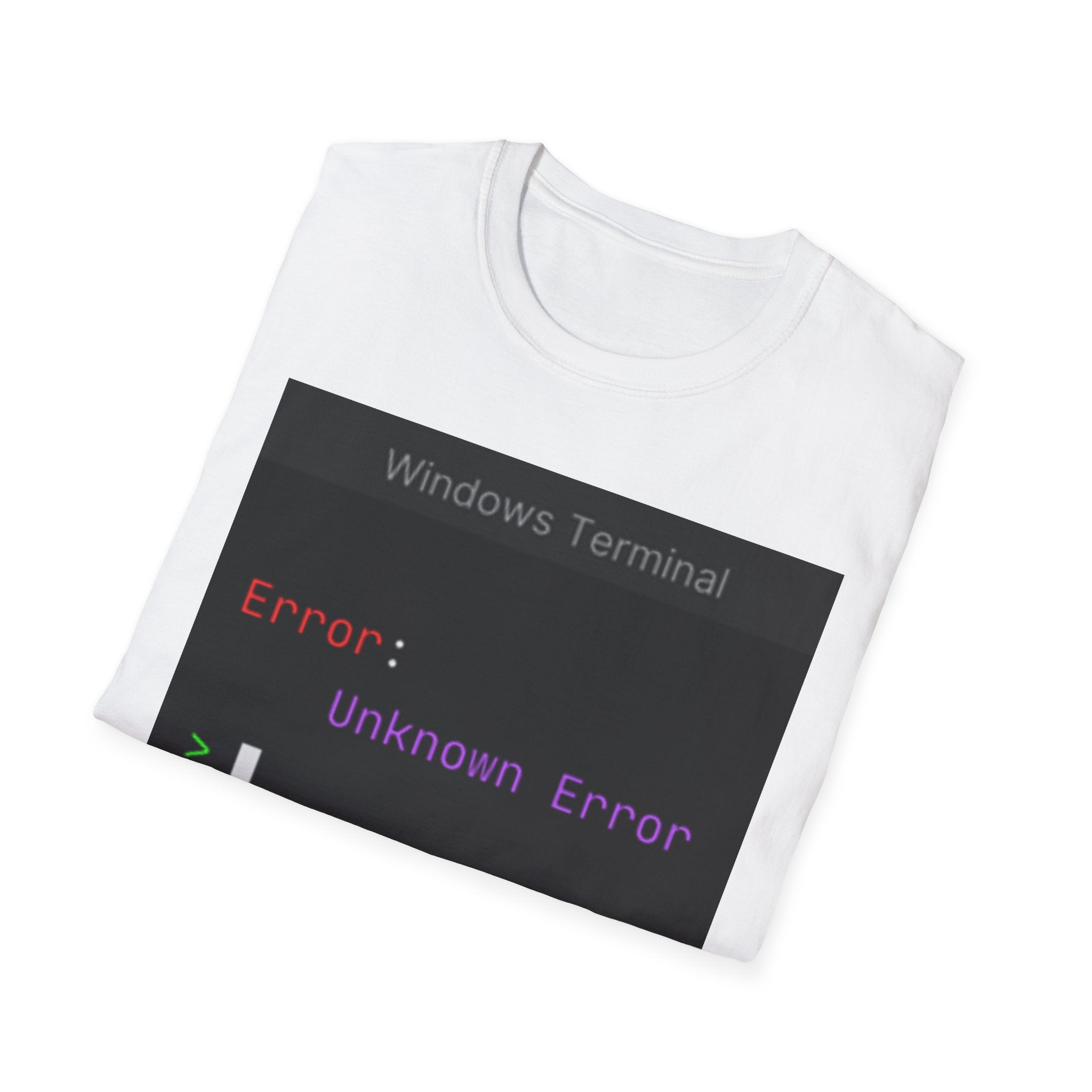 "Error: Unknown Error" Coding Terminal Tech Humor Graphic T-Shirt