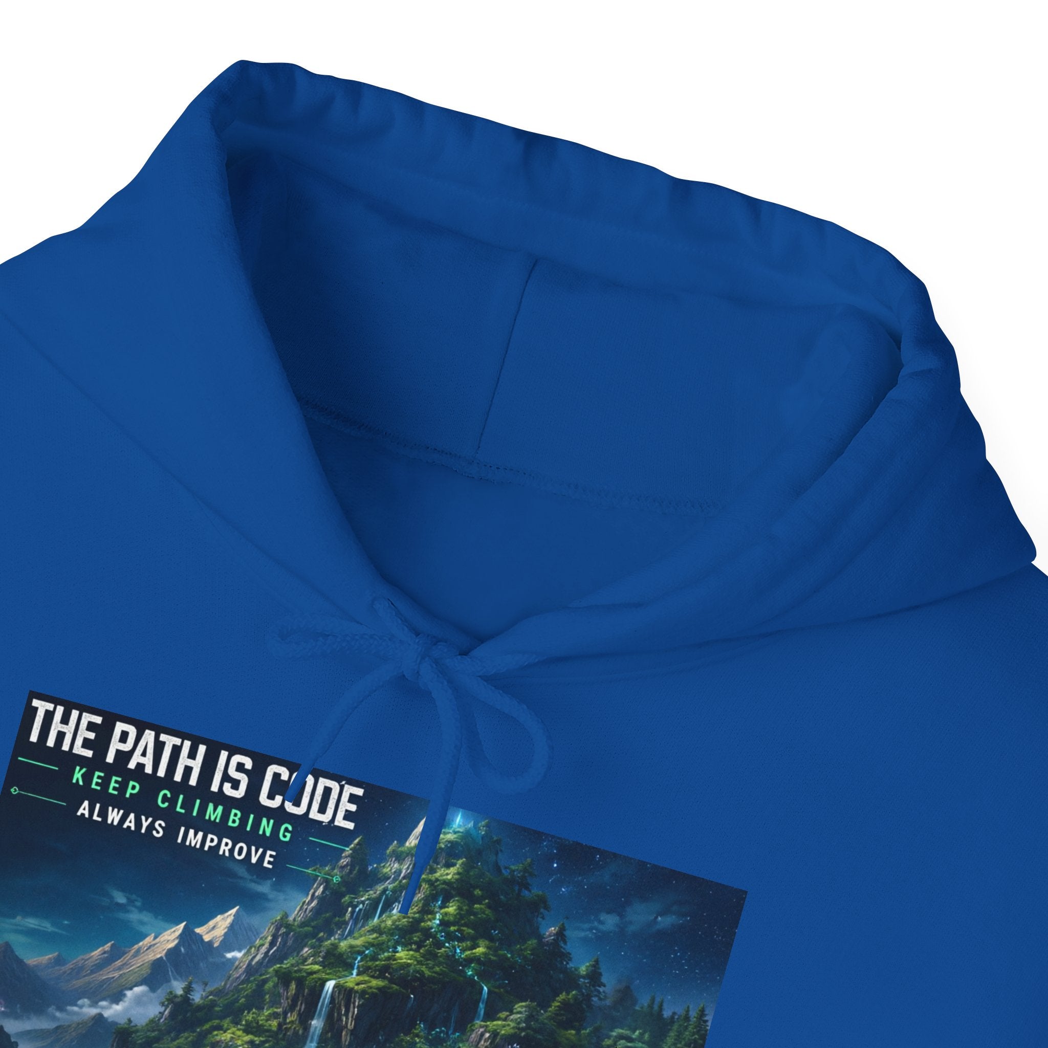 "The Path Is Code" Motivational Programming Mountaintop Pathway Graphic Design Hoodie