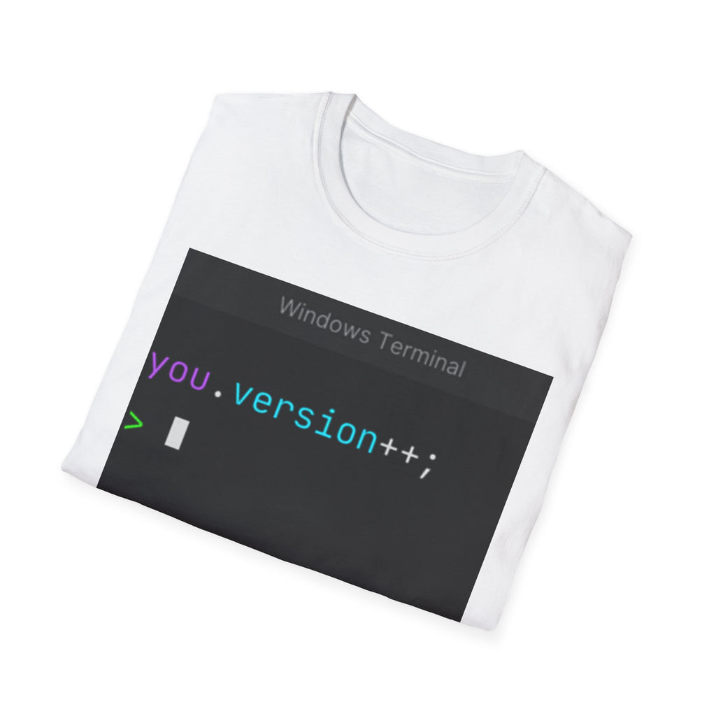 "you.version++" Coding Terminal Motivational Graphic T-Shirt
