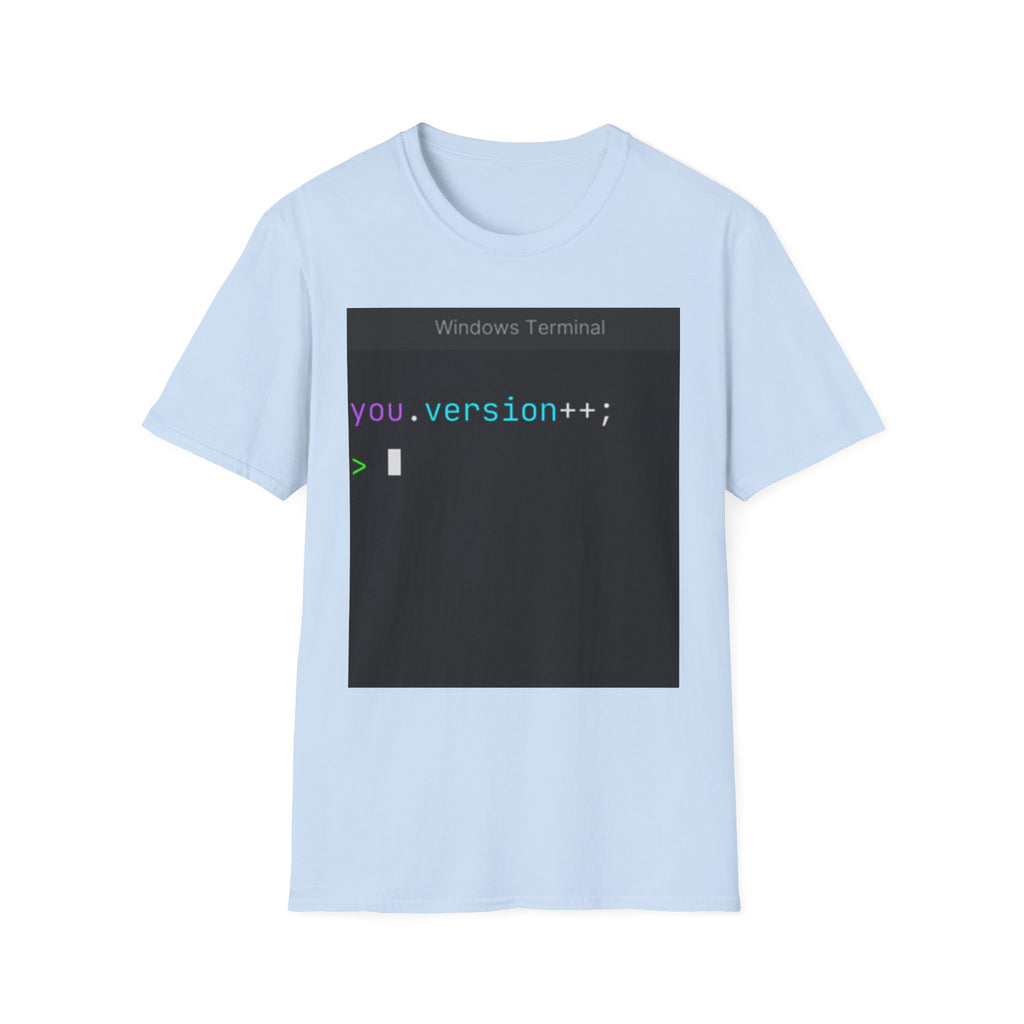 "you.version++" Coding Terminal Motivational Graphic T-Shirt