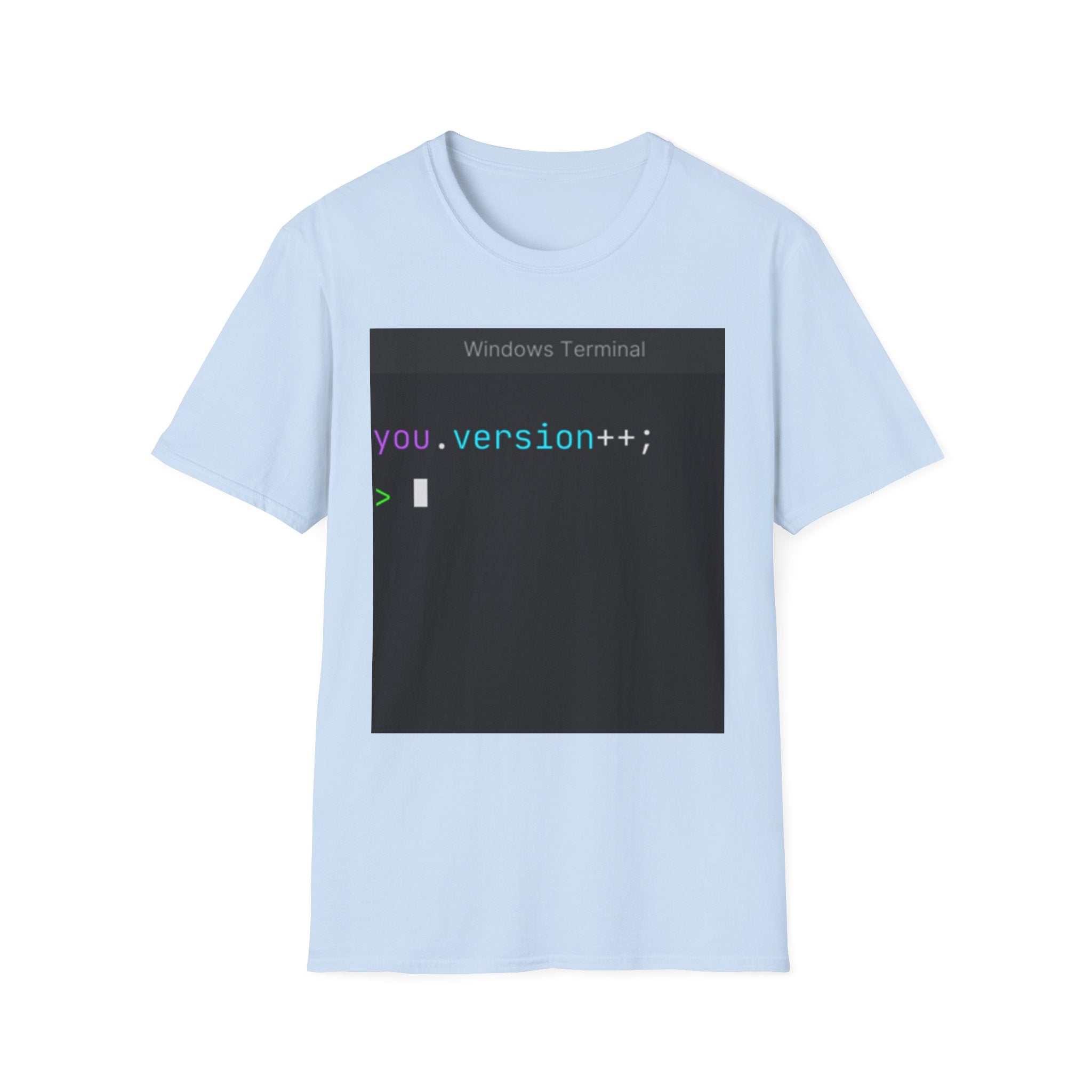 "you.version++" Coding Terminal Motivational Graphic T-Shirt