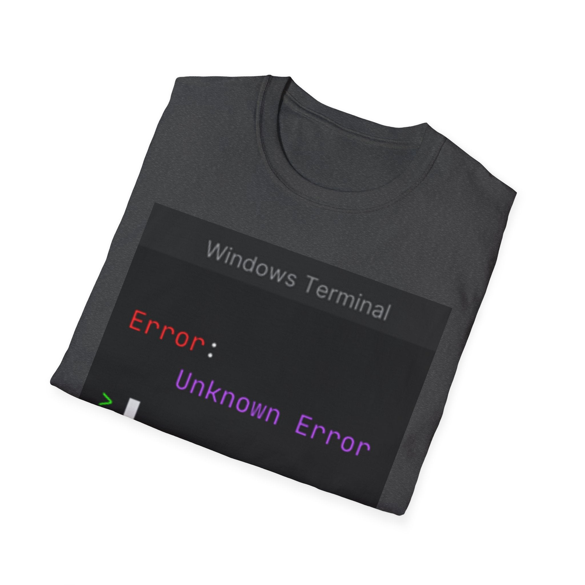 "Error: Unknown Error" Coding Terminal Tech Humor Graphic T-Shirt