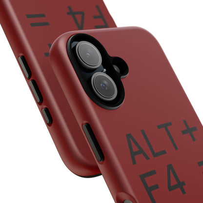 Tech Humor "ALT + F4 = death" Red matte Phone Case