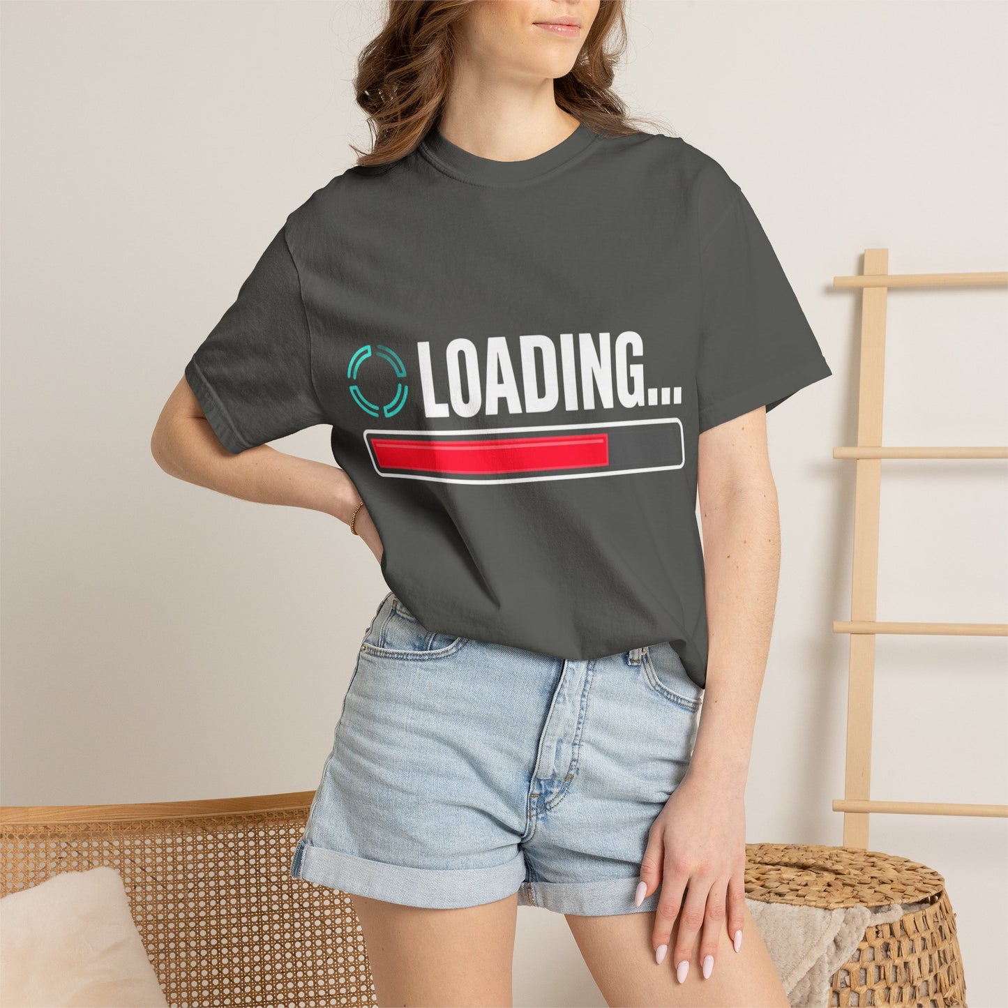 "Loading..." Progress Bar T-Shirt — Funny Tech Graphic Tee