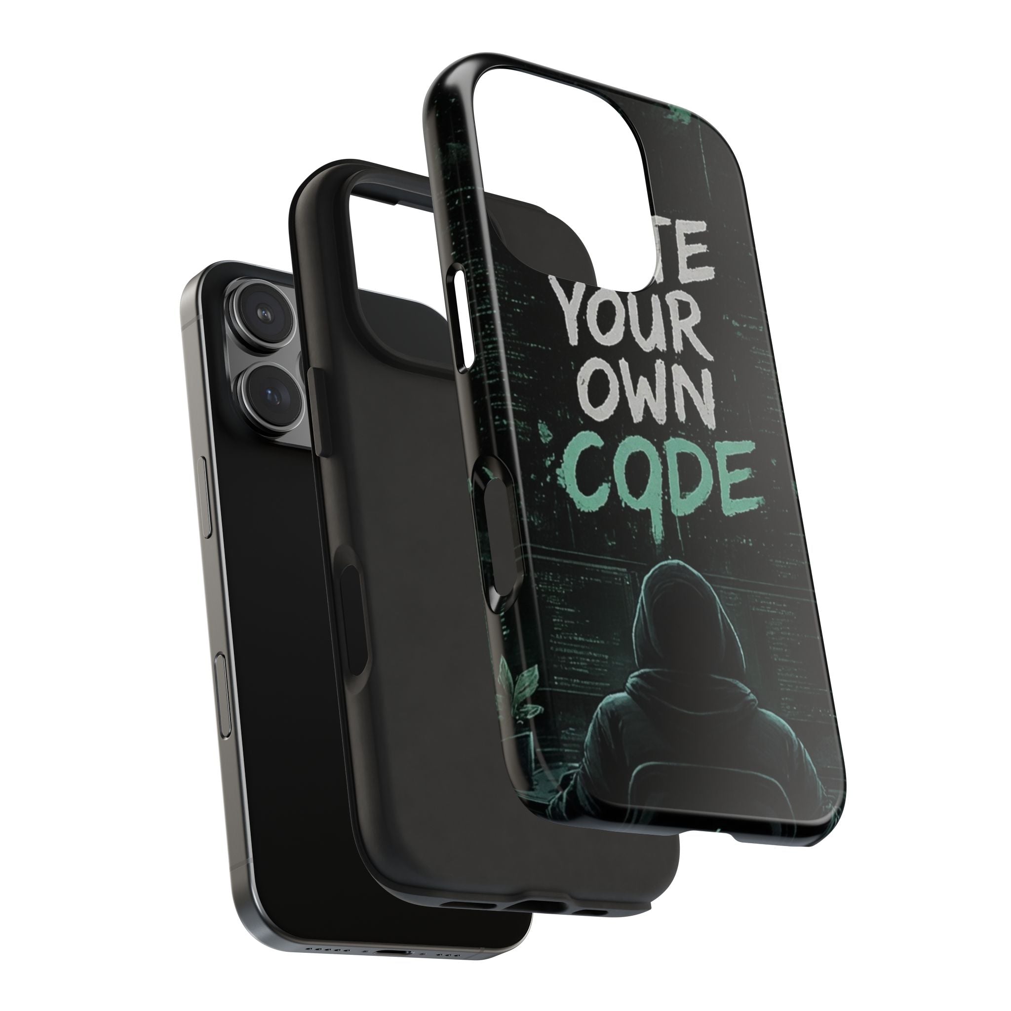 "Write Your Own Code" Motivational Programmer Coding Graphic Design Tough Phone Case