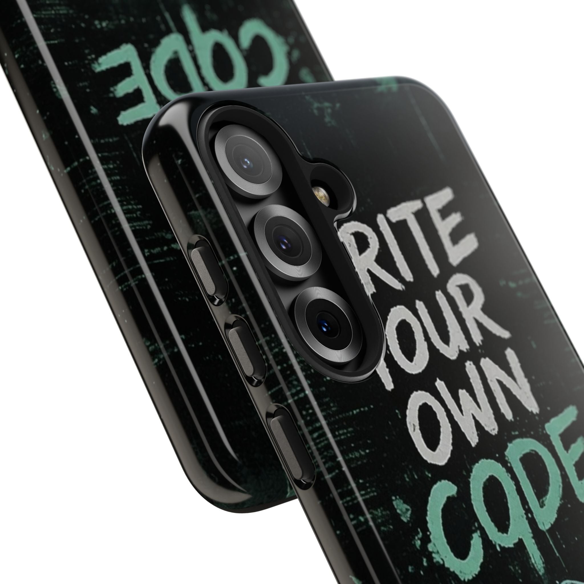 "Write Your Own Code" Motivational Programmer Coding Graphic Design Tough Phone Case