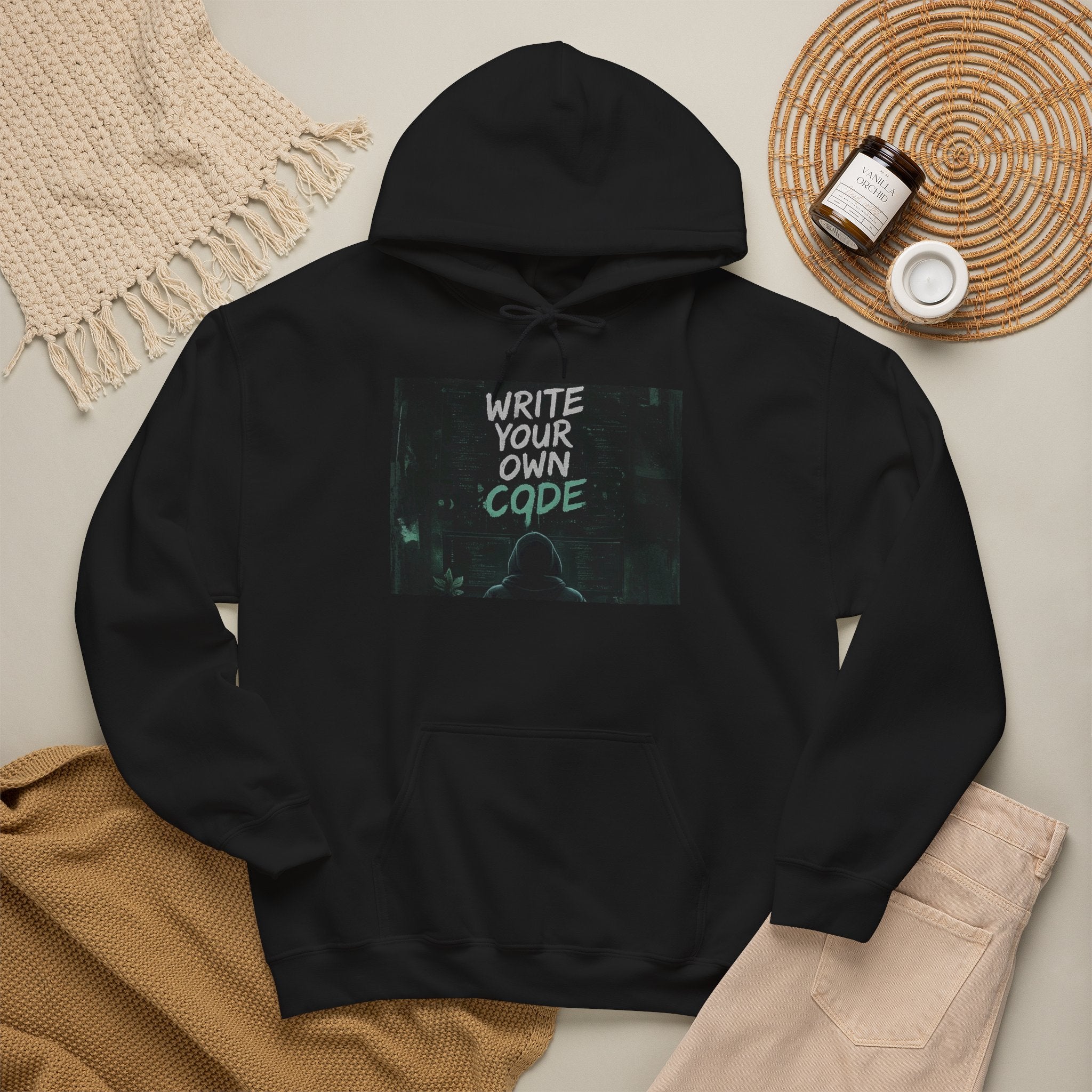 "Write Your Own Code" Motivational Programmer Coding Graphic Design Hoodie