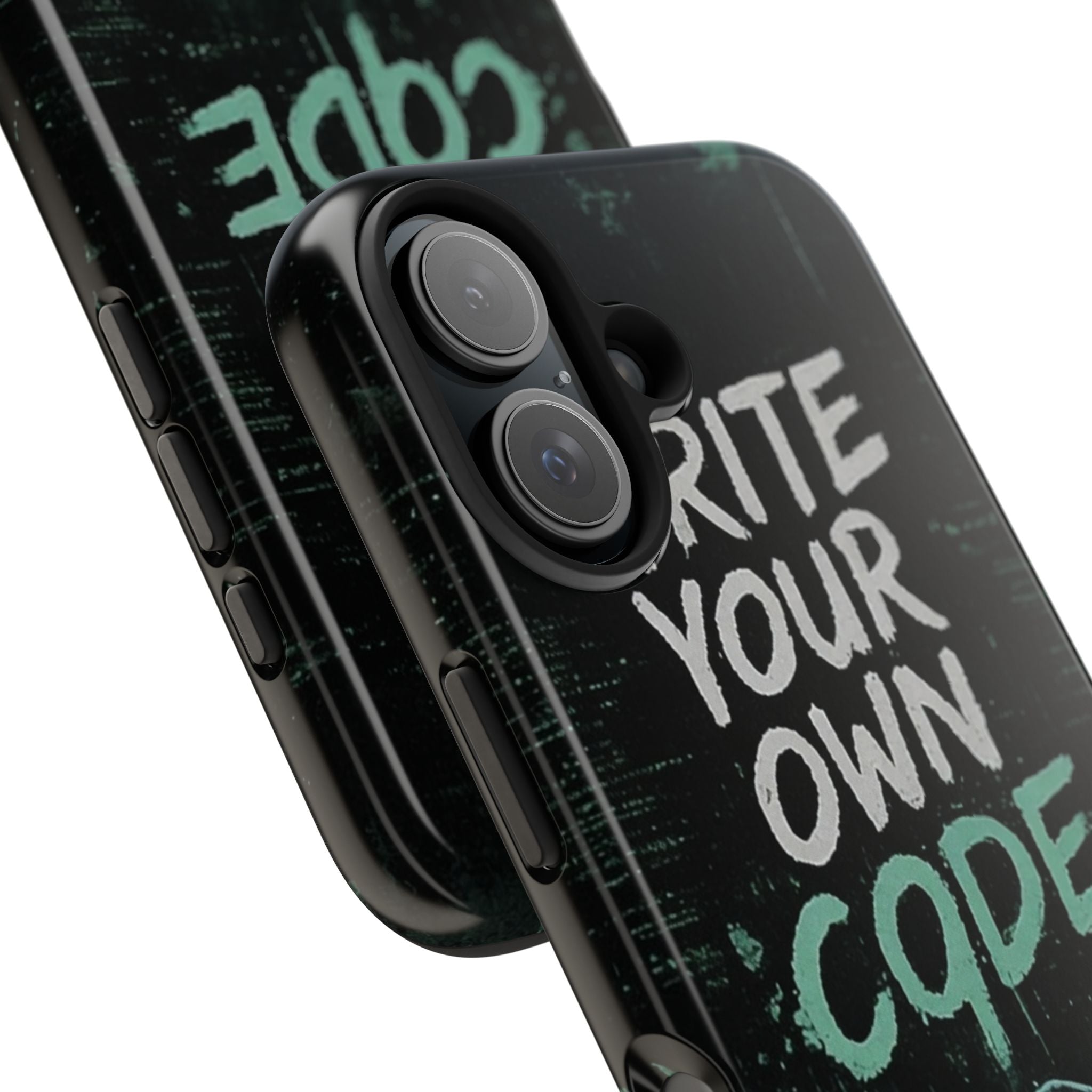"Write Your Own Code" Motivational Programmer Coding Graphic Design Tough Phone Case