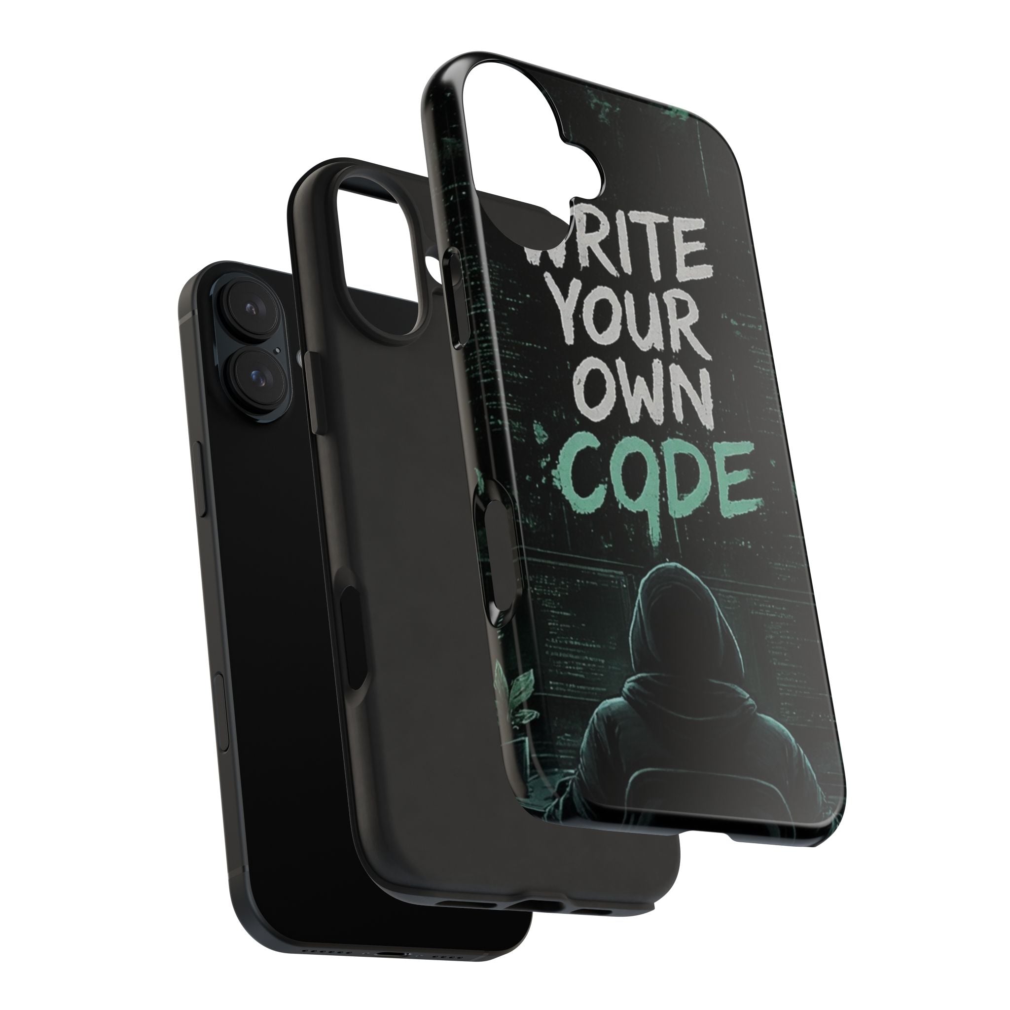 "Write Your Own Code" Motivational Programmer Coding Graphic Design Tough Phone Case
