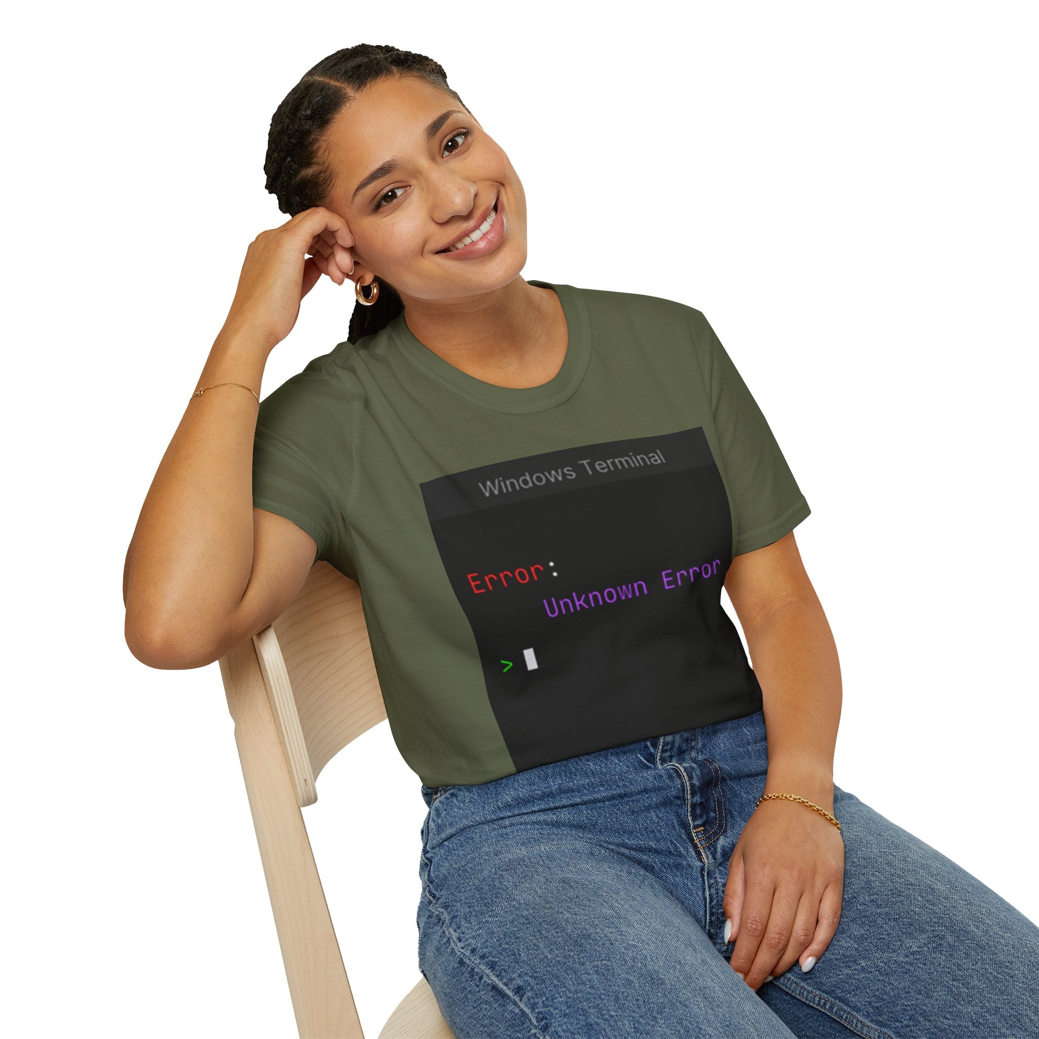 "Error: Unknown Error" Coding Terminal Tech Humor Graphic T-Shirt