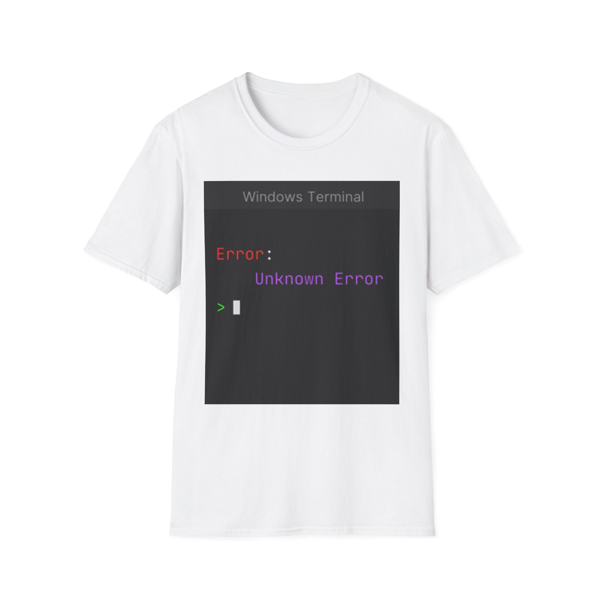 "Error: Unknown Error" Coding Terminal Tech Humor Graphic T-Shirt