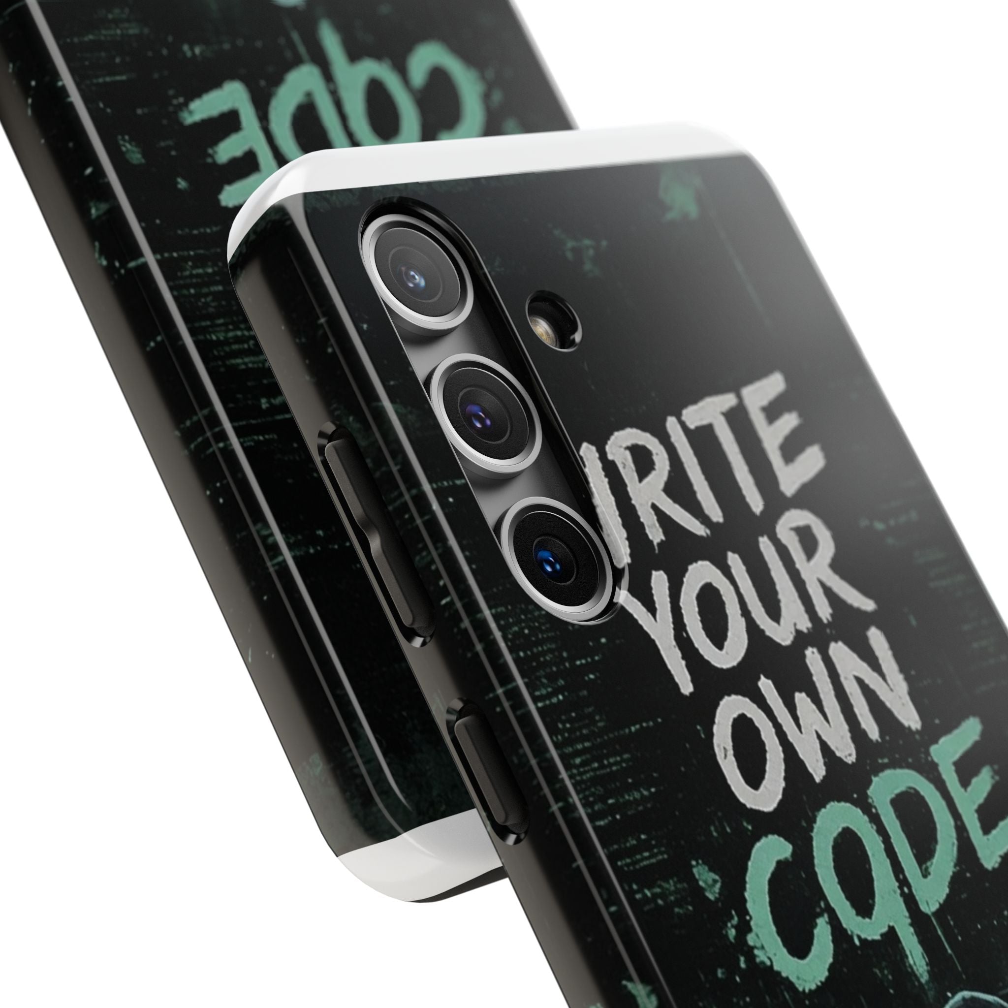 "Write Your Own Code" Motivational Programmer Coding Graphic Design Tough Phone Case
