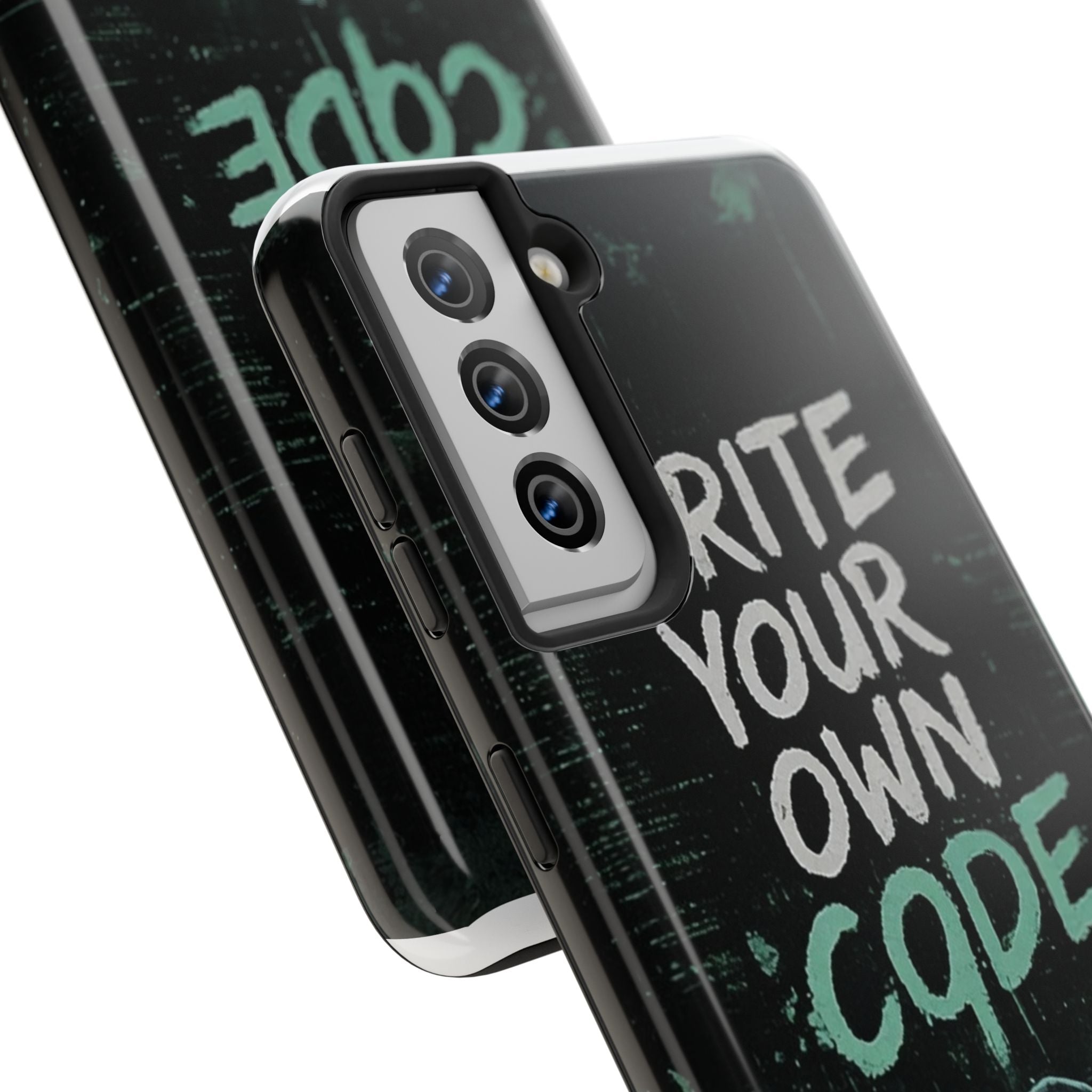"Write Your Own Code" Motivational Programmer Coding Graphic Design Tough Phone Case
