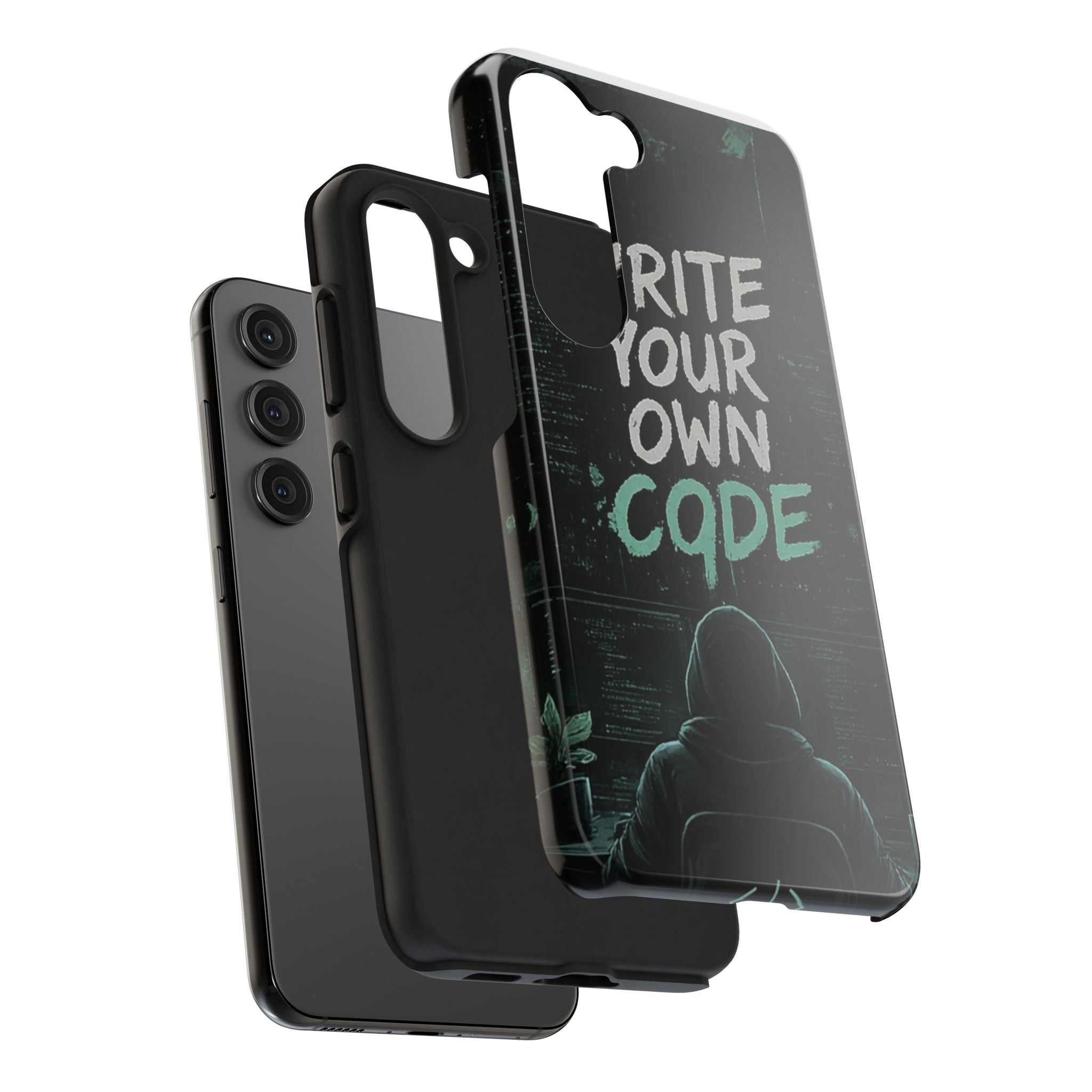 "Write Your Own Code" Motivational Programmer Coding Graphic Design Tough Phone Case