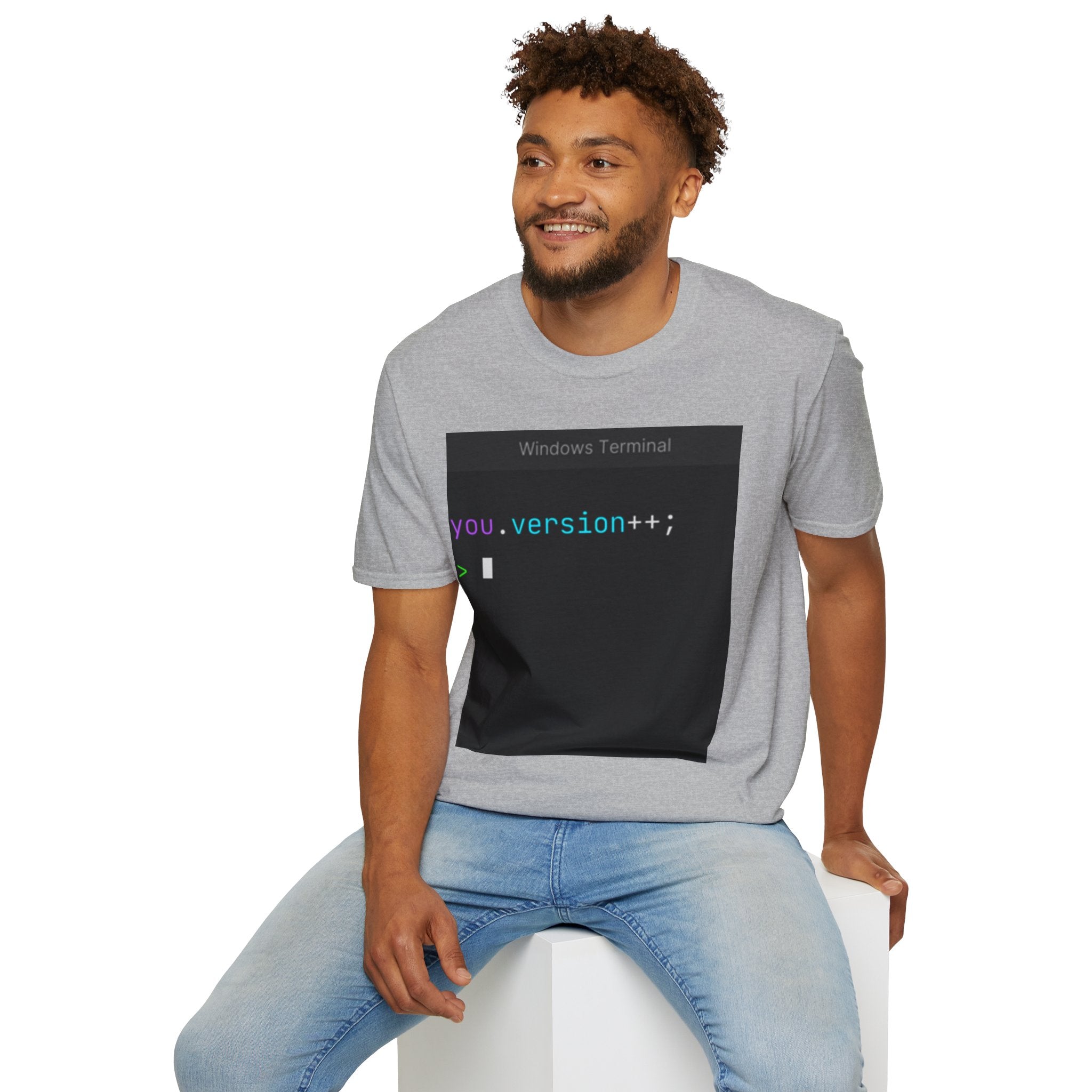 "you.version++" Coding Terminal Motivational Graphic T-Shirt
