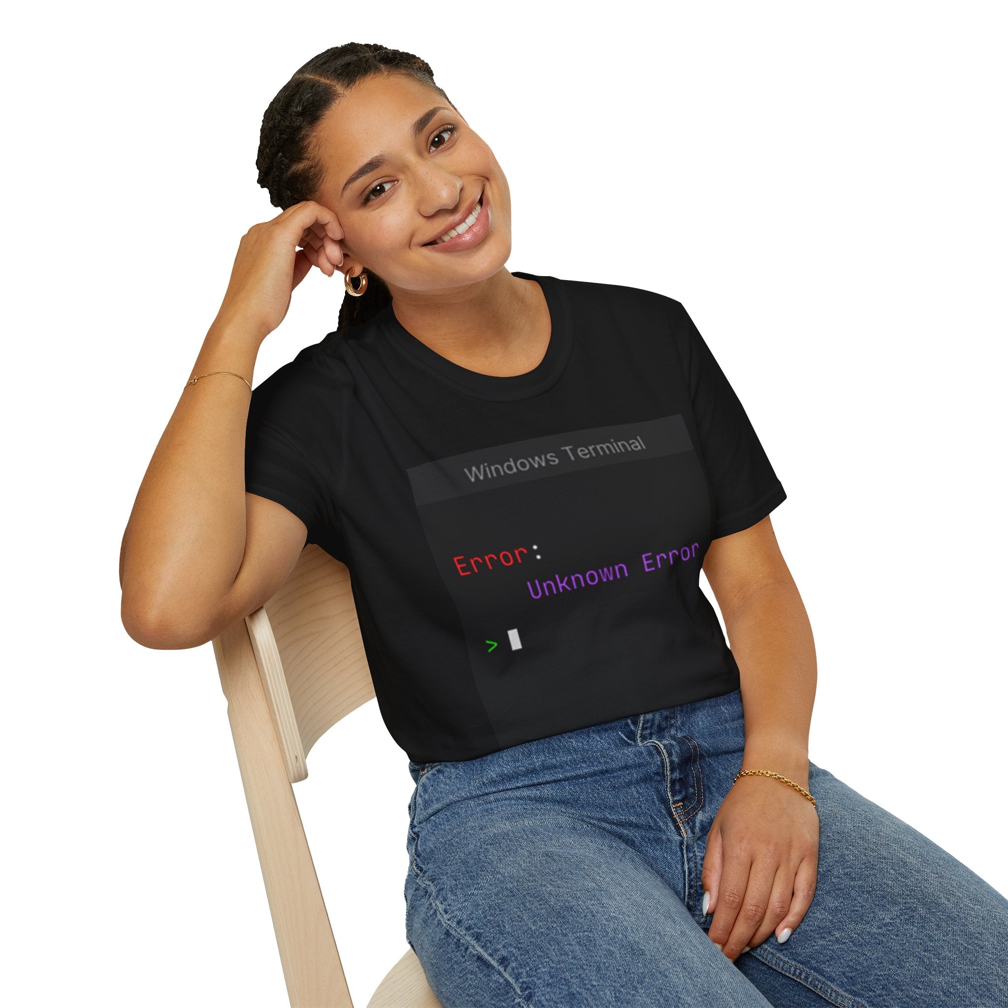 "Error: Unknown Error" Coding Terminal Tech Humor Graphic T-Shirt
