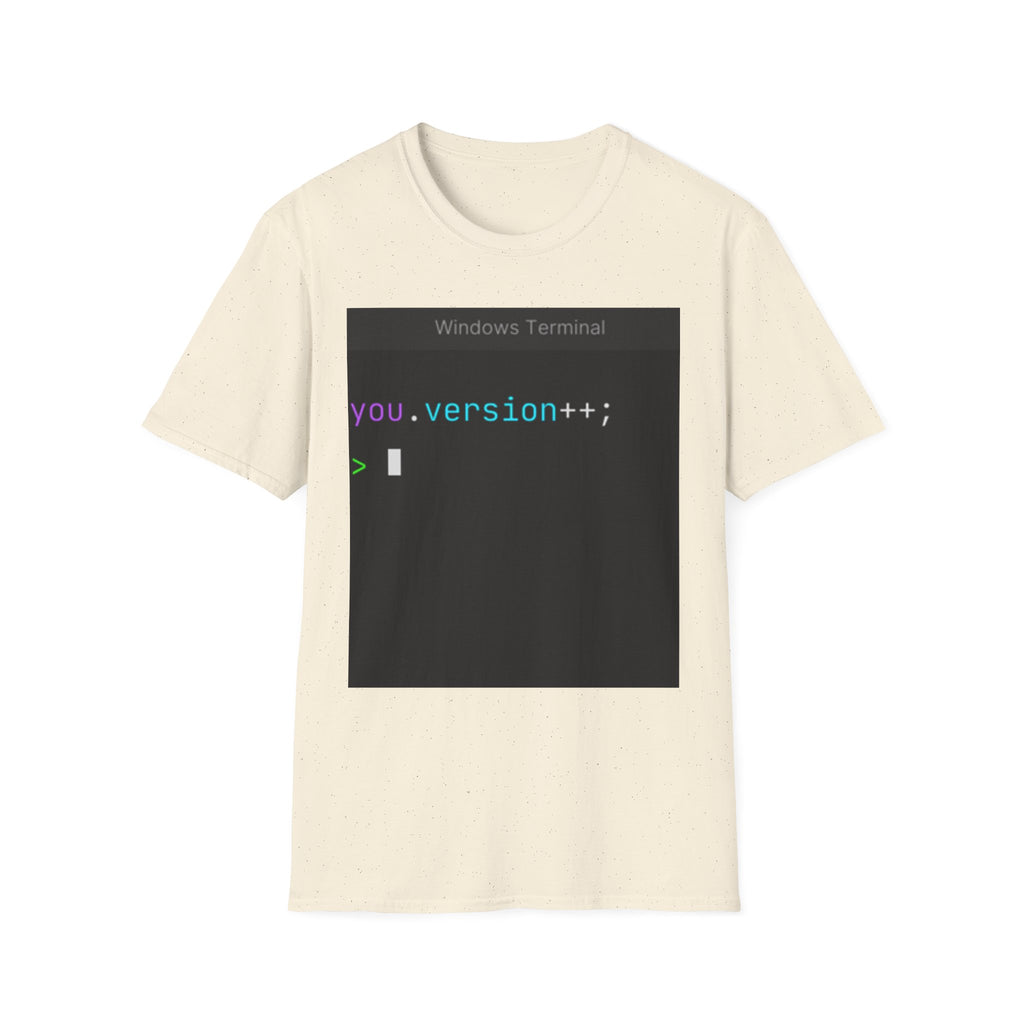 "you.version++" Coding Terminal Motivational Graphic T-Shirt