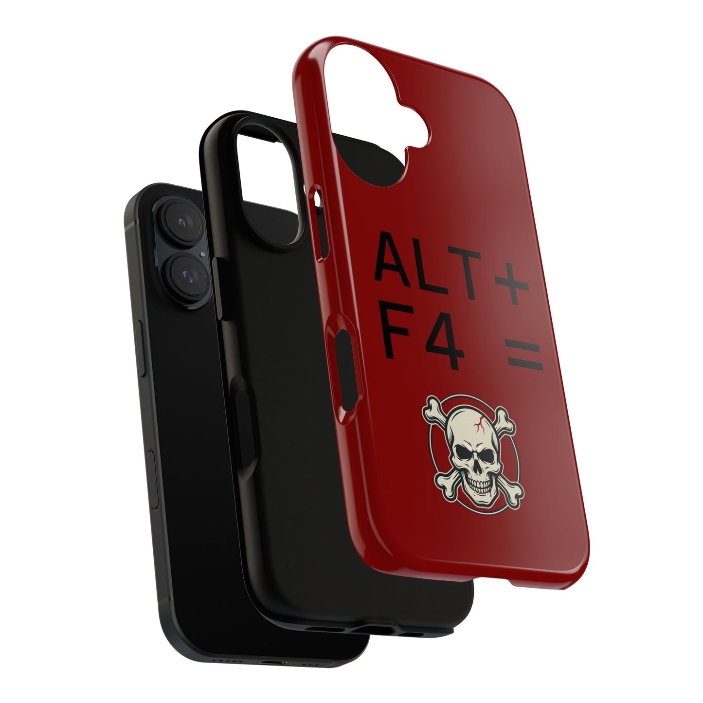 Tech Humor "ALT + F4 = death" Red matte Phone Case