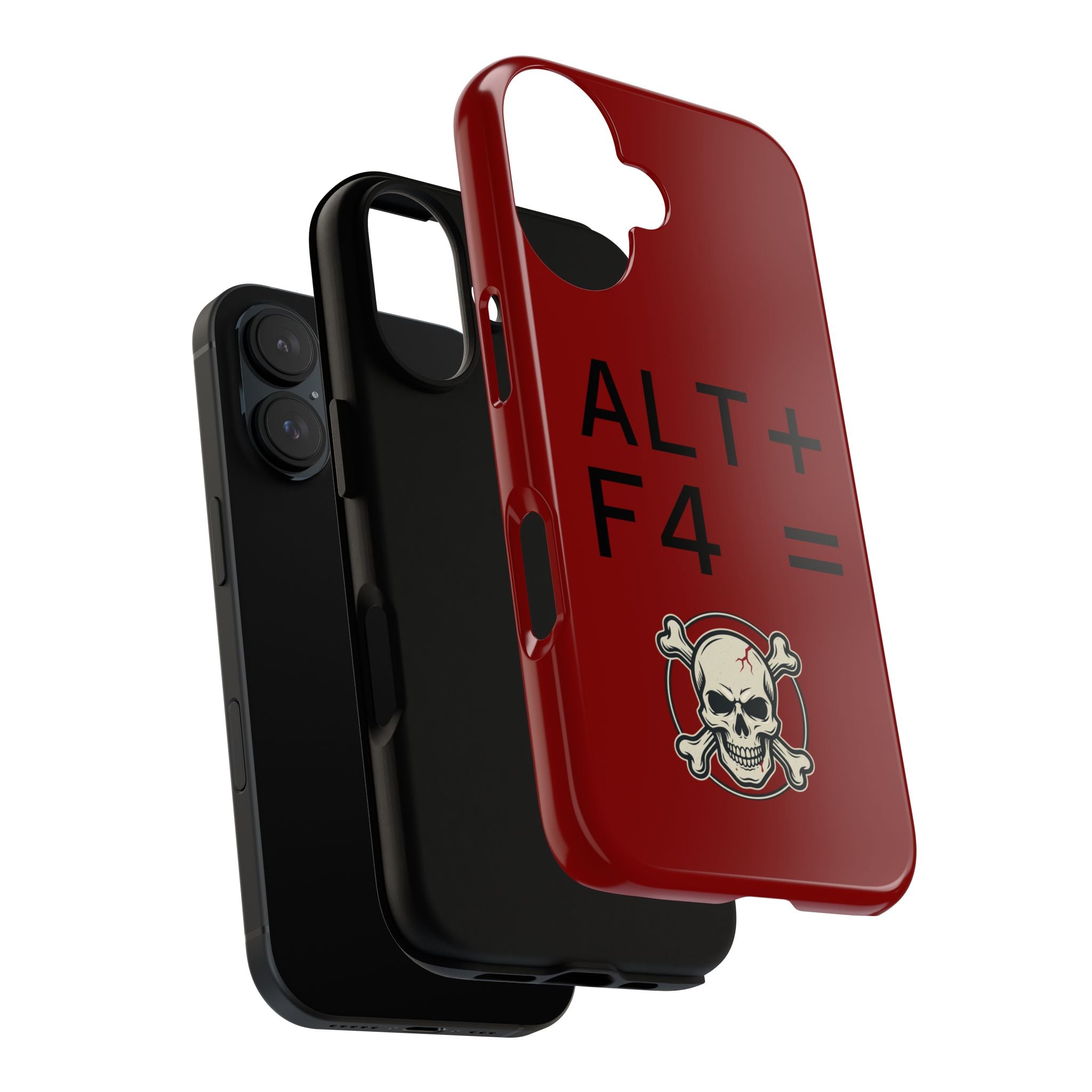 Tech Humor "ALT + F4 = death" Red matte Phone Case