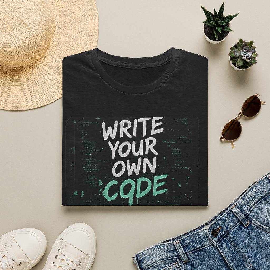 "Write Your Own Code" Motivational Programmer Coding Graphic Design T-Shirt