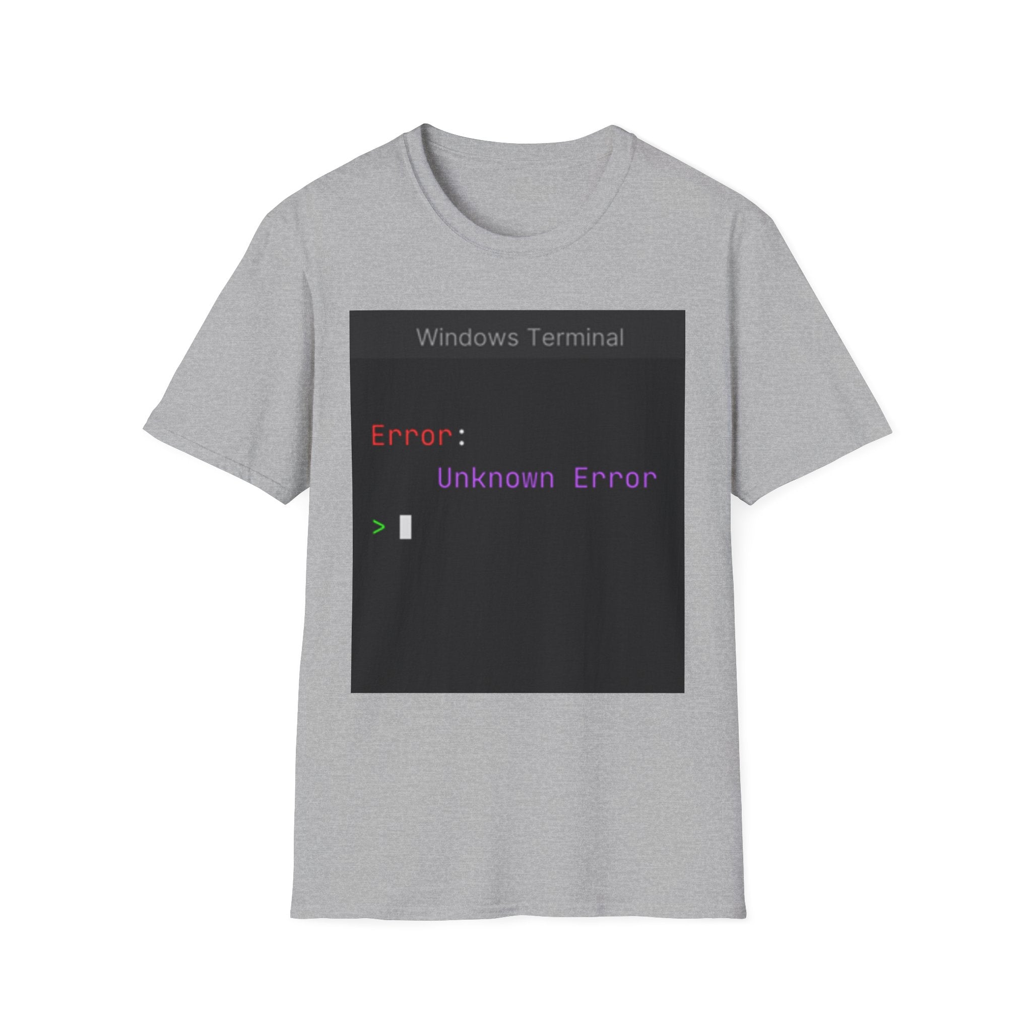 "Error: Unknown Error" Coding Terminal Tech Humor Graphic T-Shirt