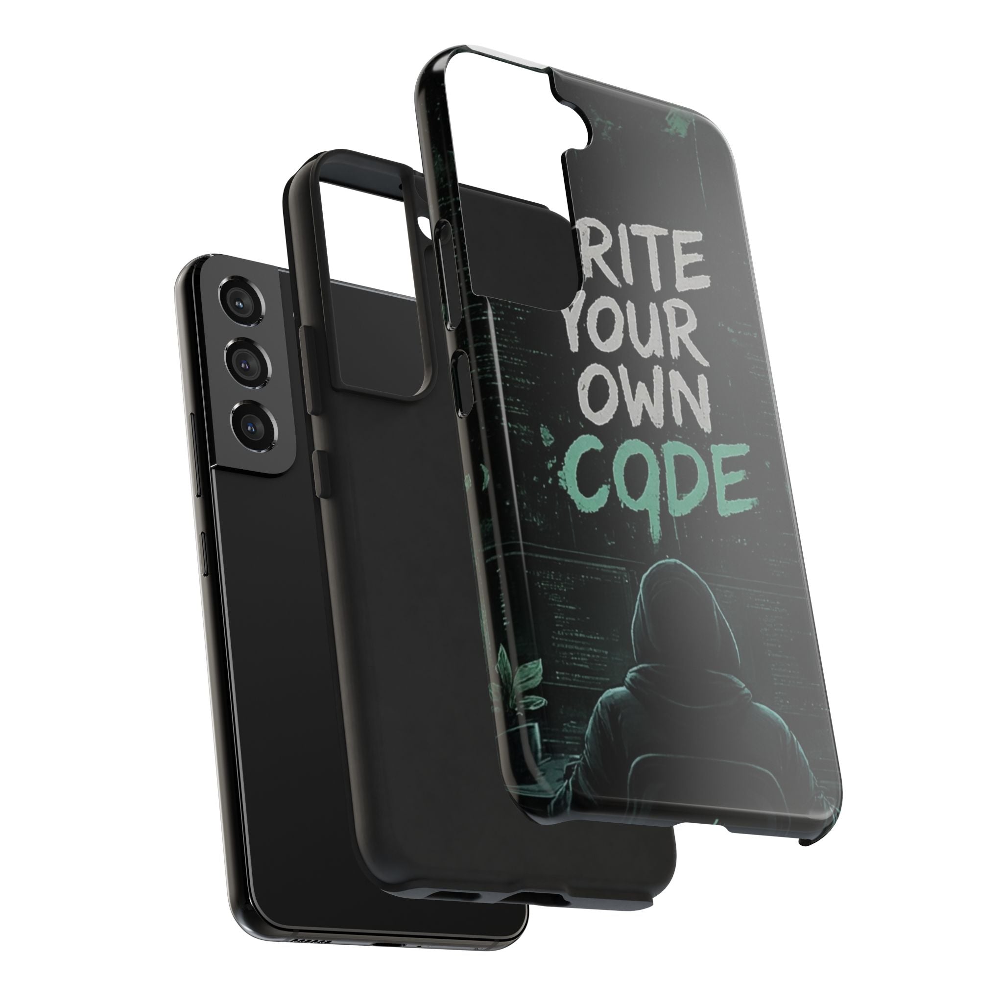 "Write Your Own Code" Motivational Programmer Coding Graphic Design Tough Phone Case
