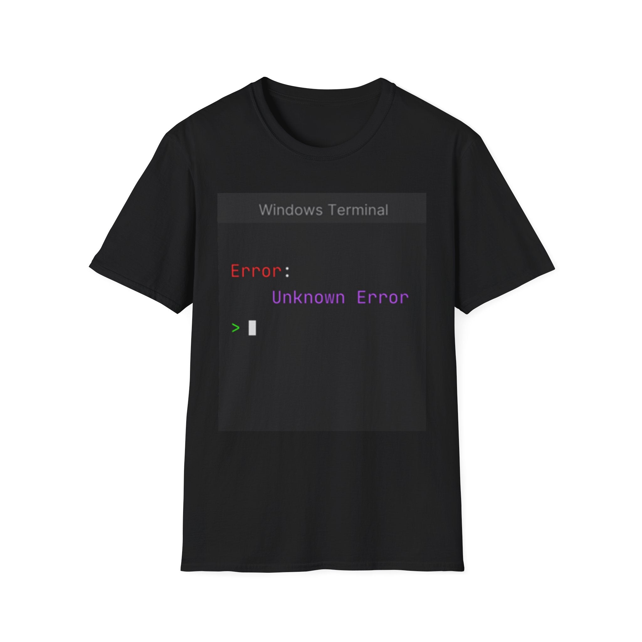 "Error: Unknown Error" Coding Terminal Tech Humor Graphic T-Shirt