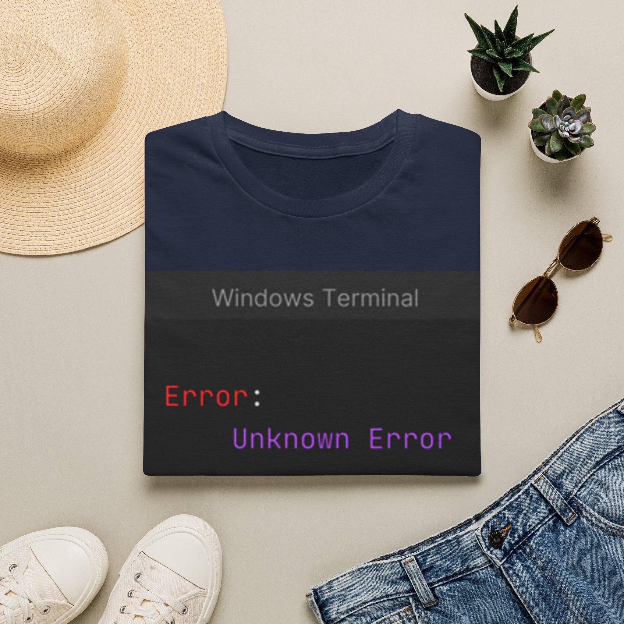 "Error: Unknown Error" Coding Terminal Tech Humor Graphic T-Shirt