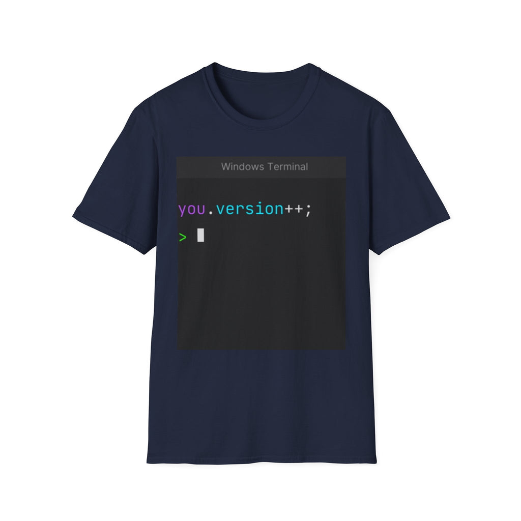 "you.version++" Coding Terminal Motivational Graphic T-Shirt