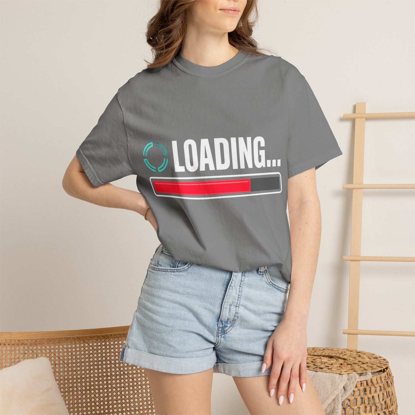 "Loading..." Progress Bar T-Shirt — Funny Tech Graphic Tee
