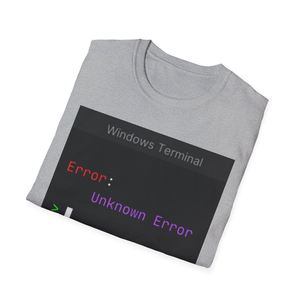 "Error: Unknown Error" Coding Terminal Tech Humor Graphic T-Shirt
