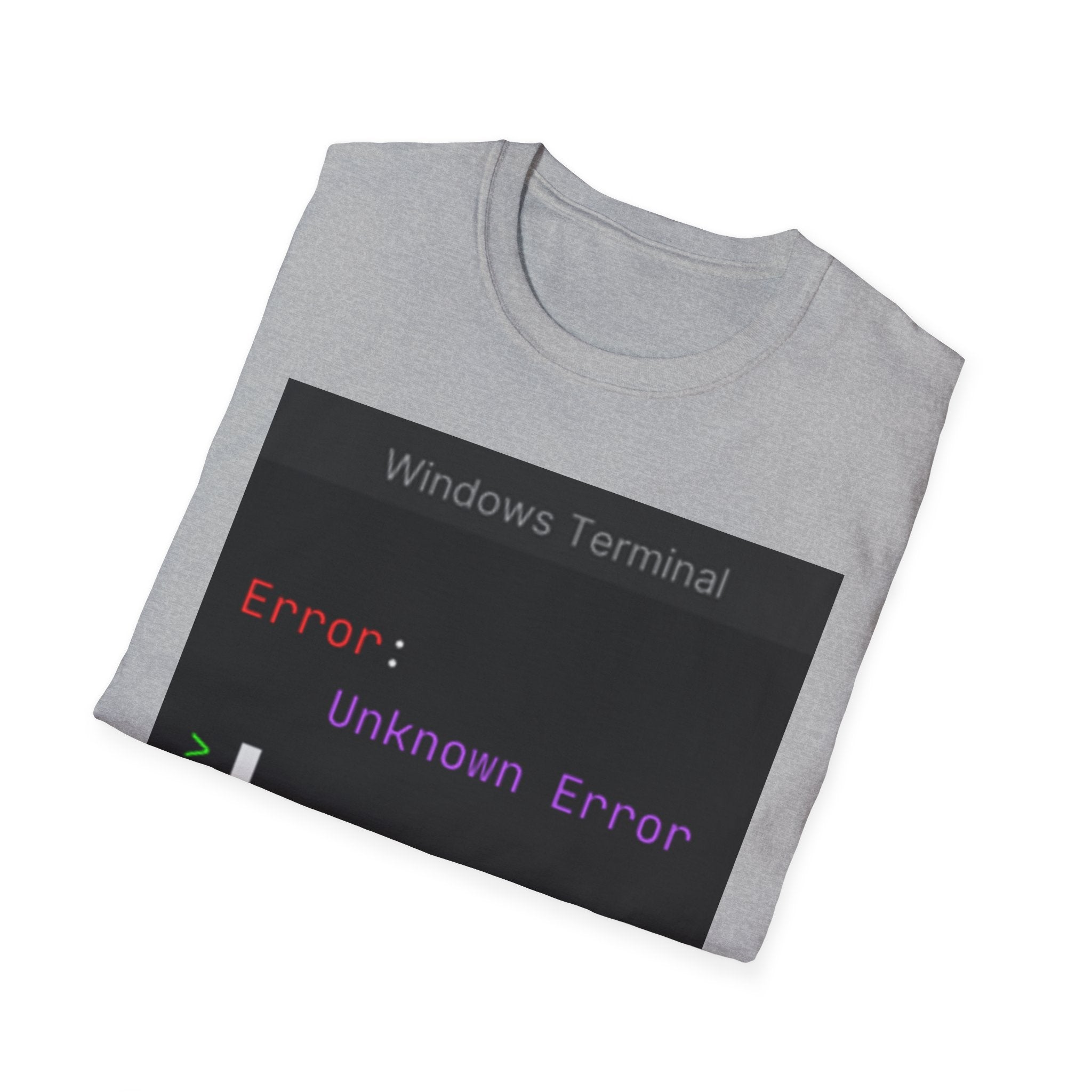 "Error: Unknown Error" Coding Terminal Tech Humor Graphic T-Shirt