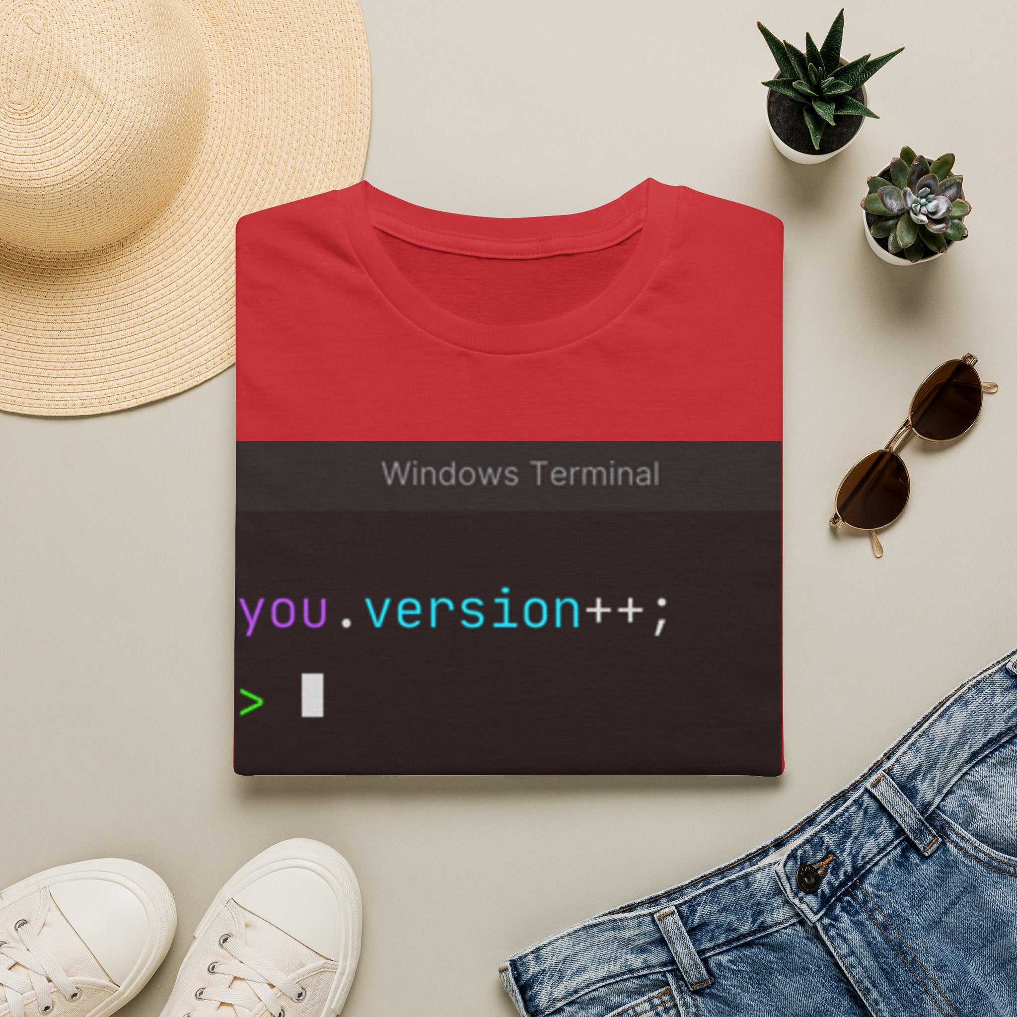 "you.version++" Coding Terminal Motivational Graphic T-Shirt