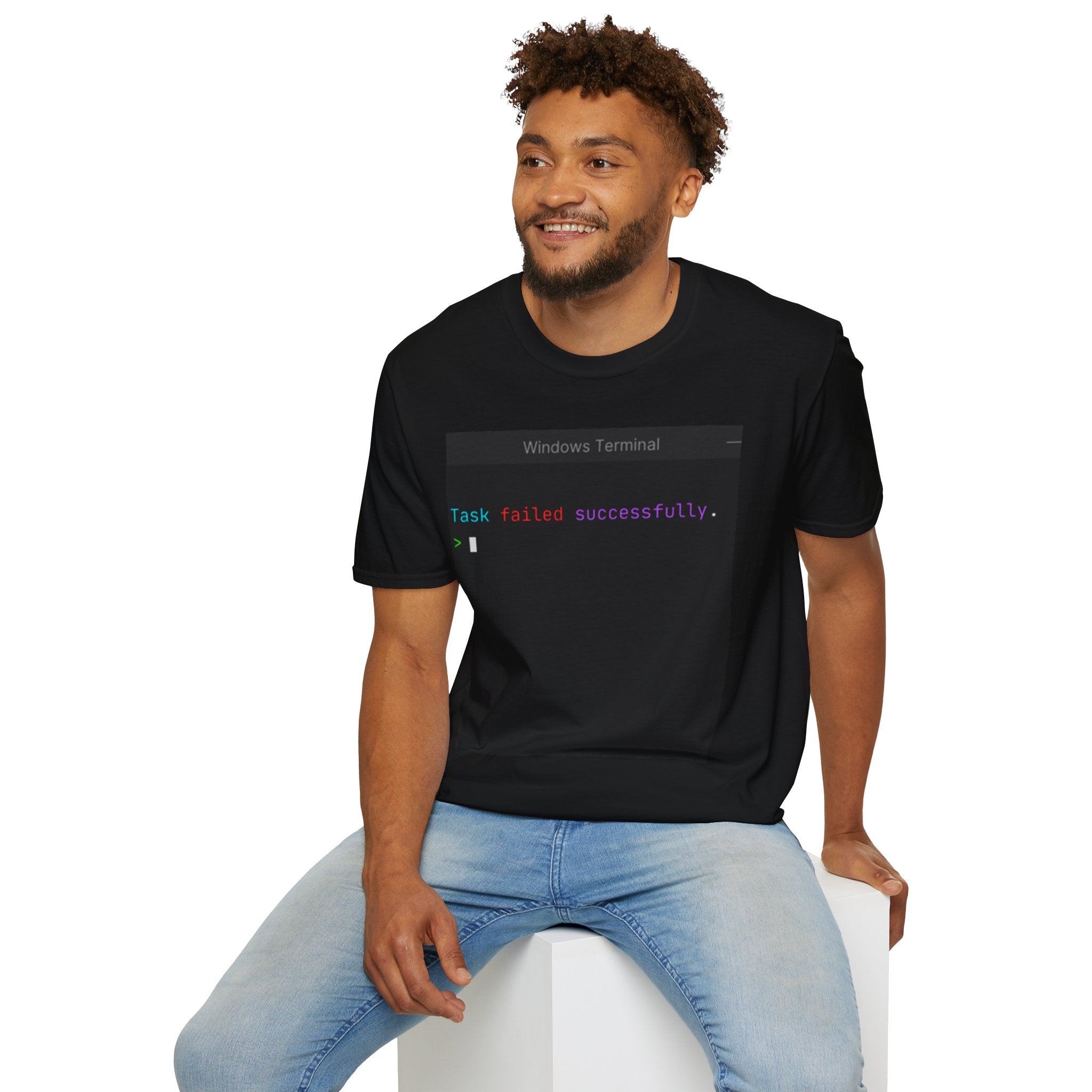 "Task Failed Successfully" Coding Terminal Tech Humor Graphic T-Shirt