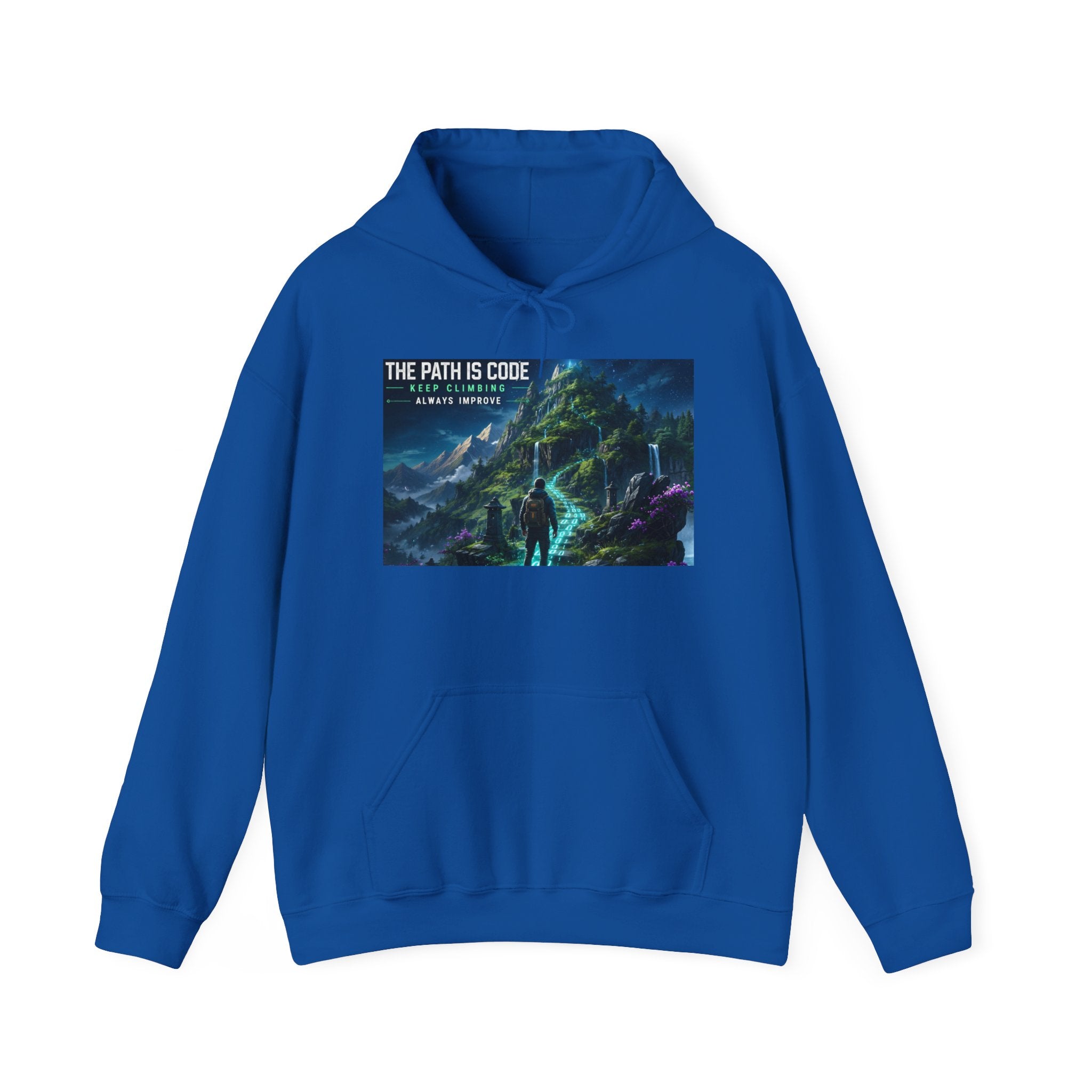 "The Path Is Code" Motivational Programming Mountaintop Pathway Graphic Design Hoodie